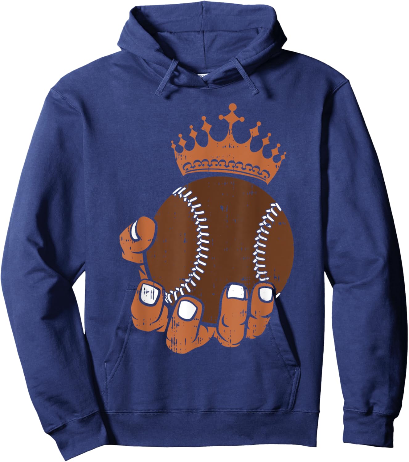 Melanin Baseball Black History Month Sport African American Hoodie - Hoodie | Navy