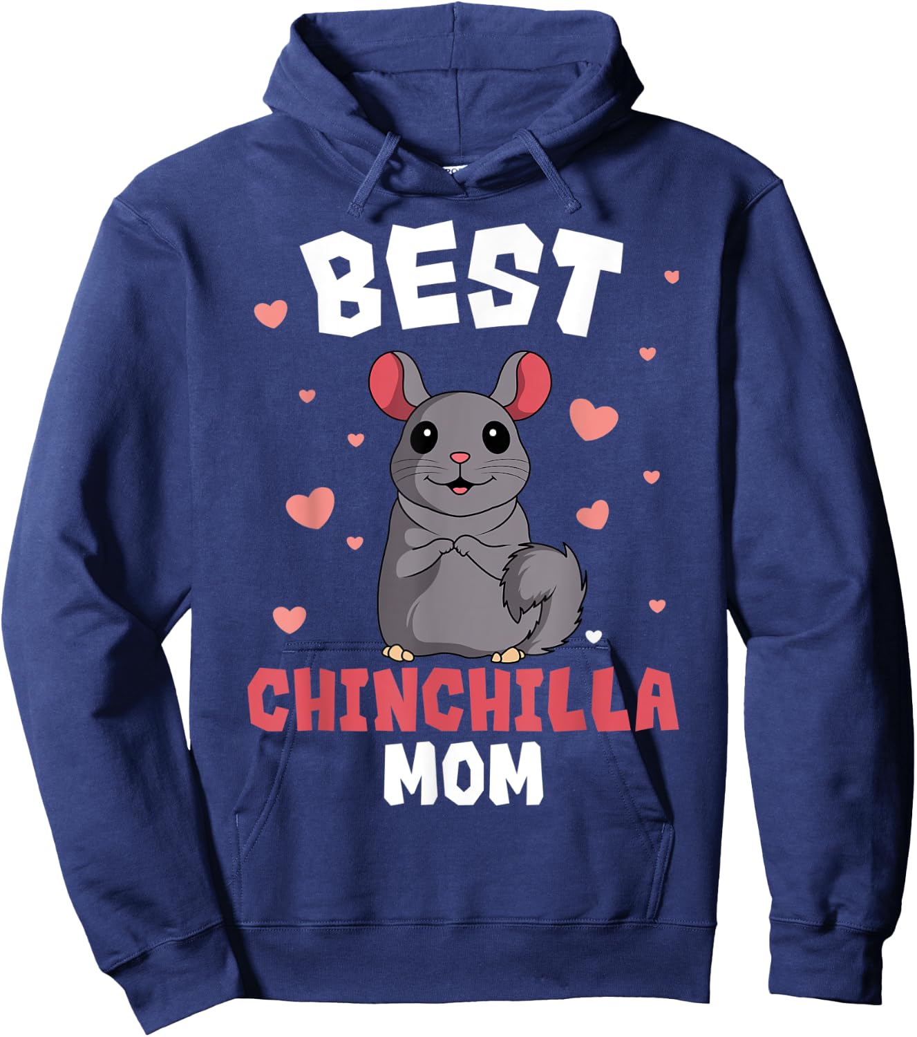 Chinchilla Mom Owner Pet Rodent Veterinarian Mother's Day Hoodie - Hoodie | Navy