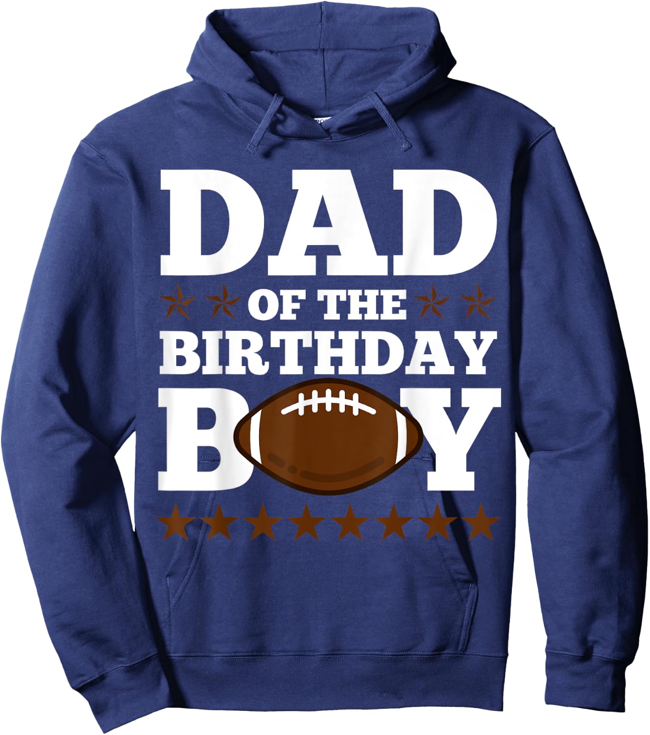 American Football Dad of The Birthday Boy Funny Party Hoodie - Hoodie | Navy
