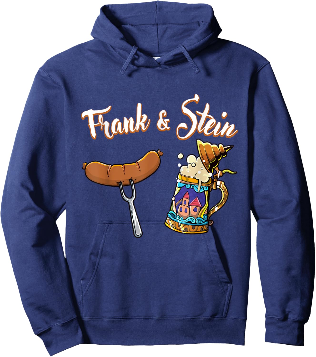 Frank & Stein Oktoberfest Funny Bratwurst Beer German Food Hoodie - Hoodie | Navy