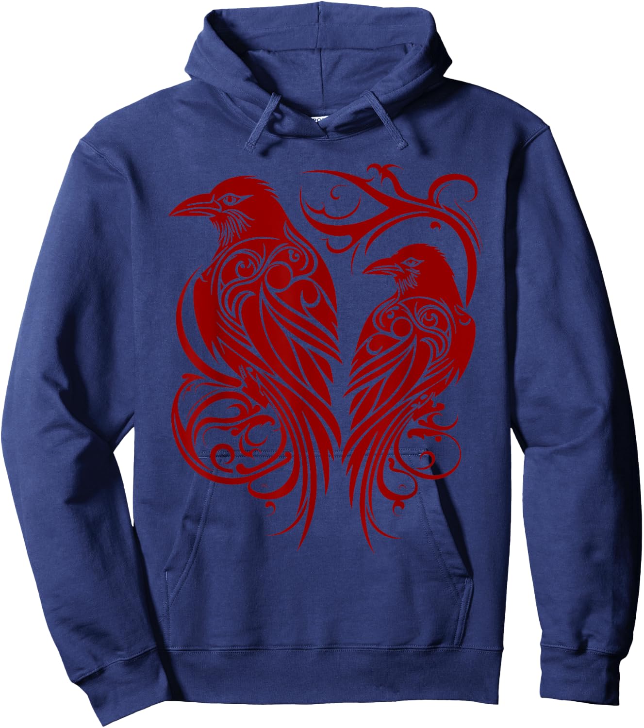Odins Raven Norse Mythology Viking Birds Celtic Knots Asgard Hoodie - Hoodie | Navy