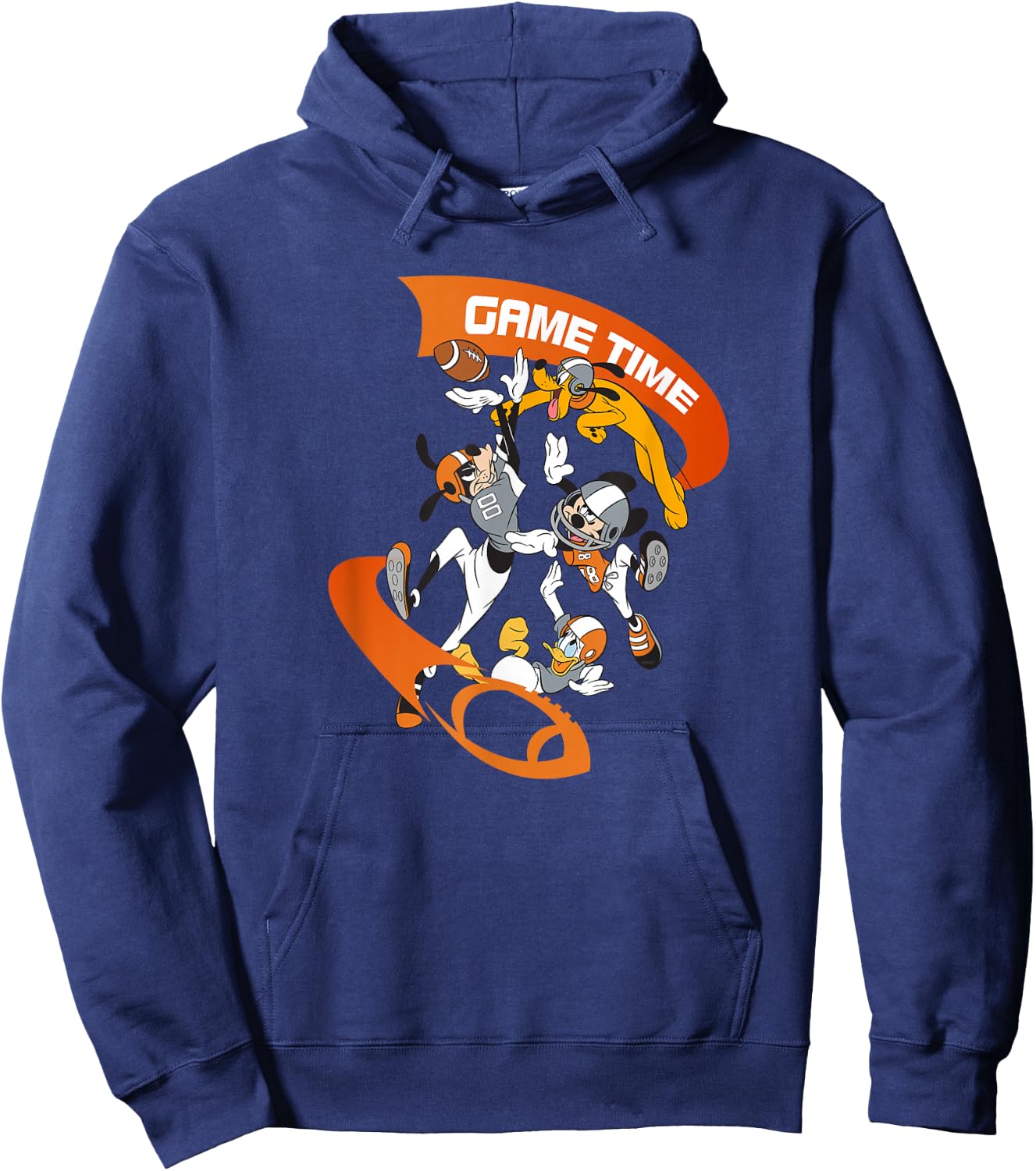 Disney Mickey Goofy Donald & Pluto Game Time Football Sports Hoodie - Hoodie | Navy