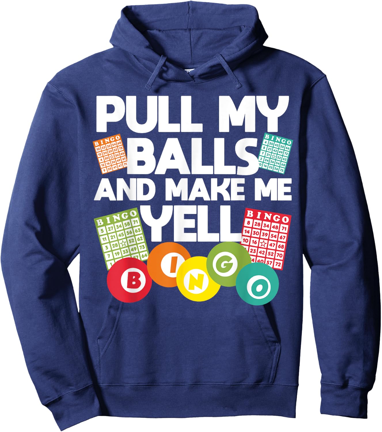 Funny Bingo Women Lucky Bingo Lover Caller Gambling Small Hoodie - Hoodie | Navy