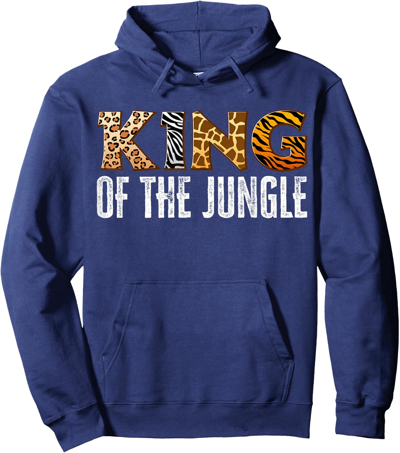 King of The Jungle Zoo Safari Squad Family Birthday Party Hoodie - Hoodie | Navy
