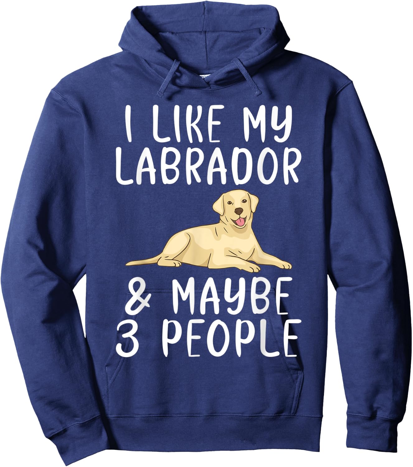 Lab Retriever I like my Labrador and maybe 3 People Labrador Hoodie - Hoodie | Navy