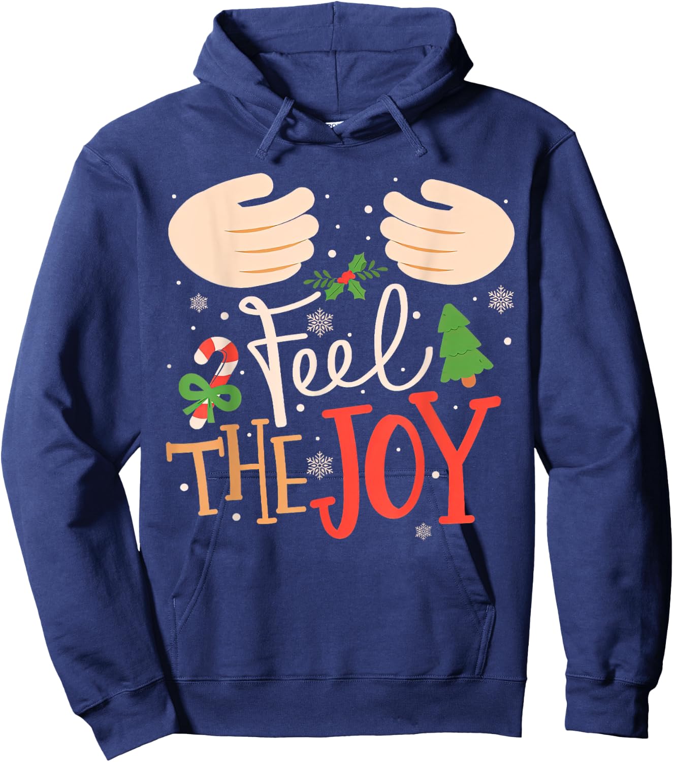 Jingle My Bells Feel The Joy Funny Christmas Matching Couple Hoodie - Hoodie | Navy