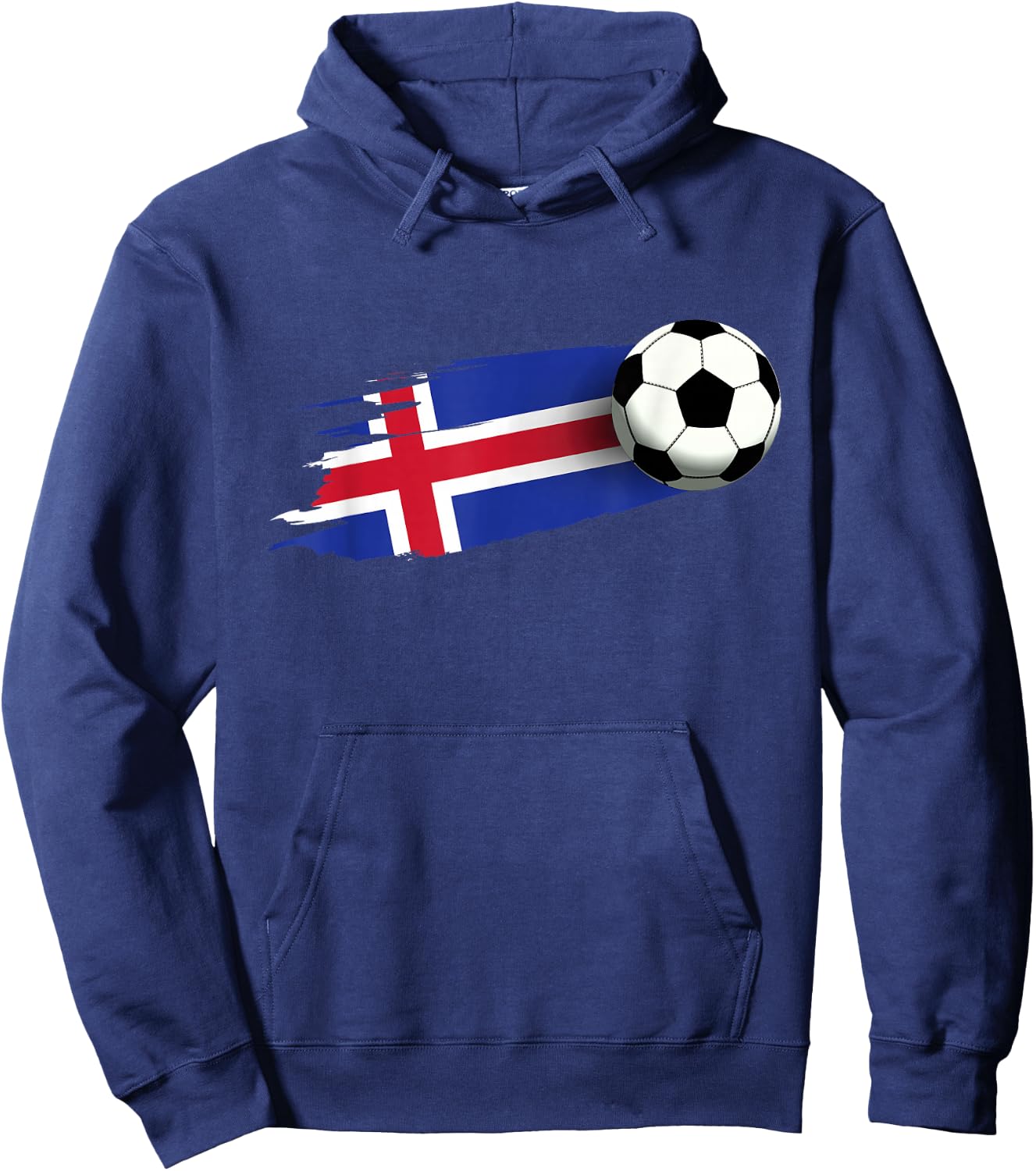 Iceland Flag Jersey Icelandic Soccer Team Icelandic Hoodie - Hoodie | Navy