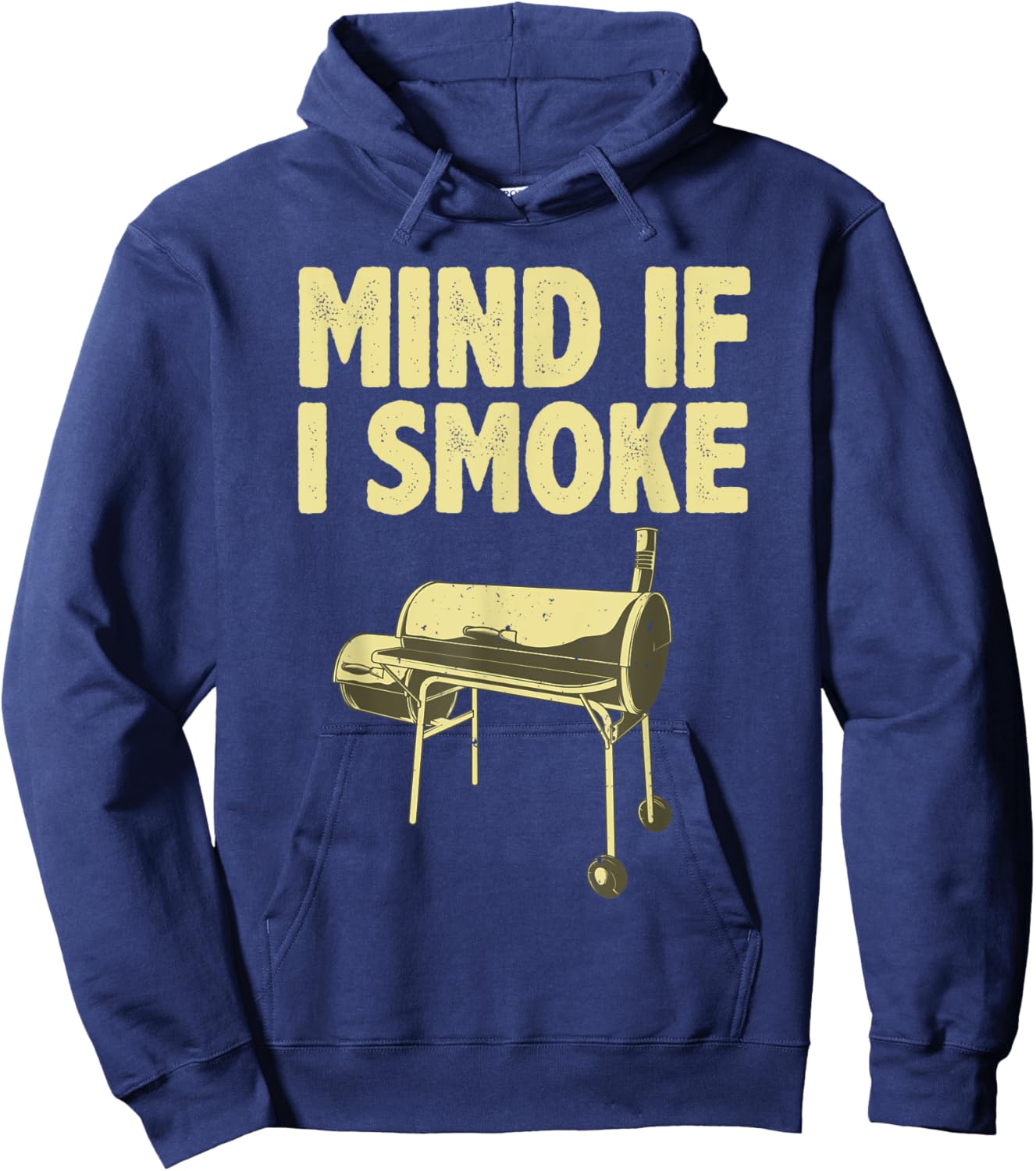 Smoking Dad Grilling Meat BBQ Smoker Food Griller Hoodie - Hoodie | Navy