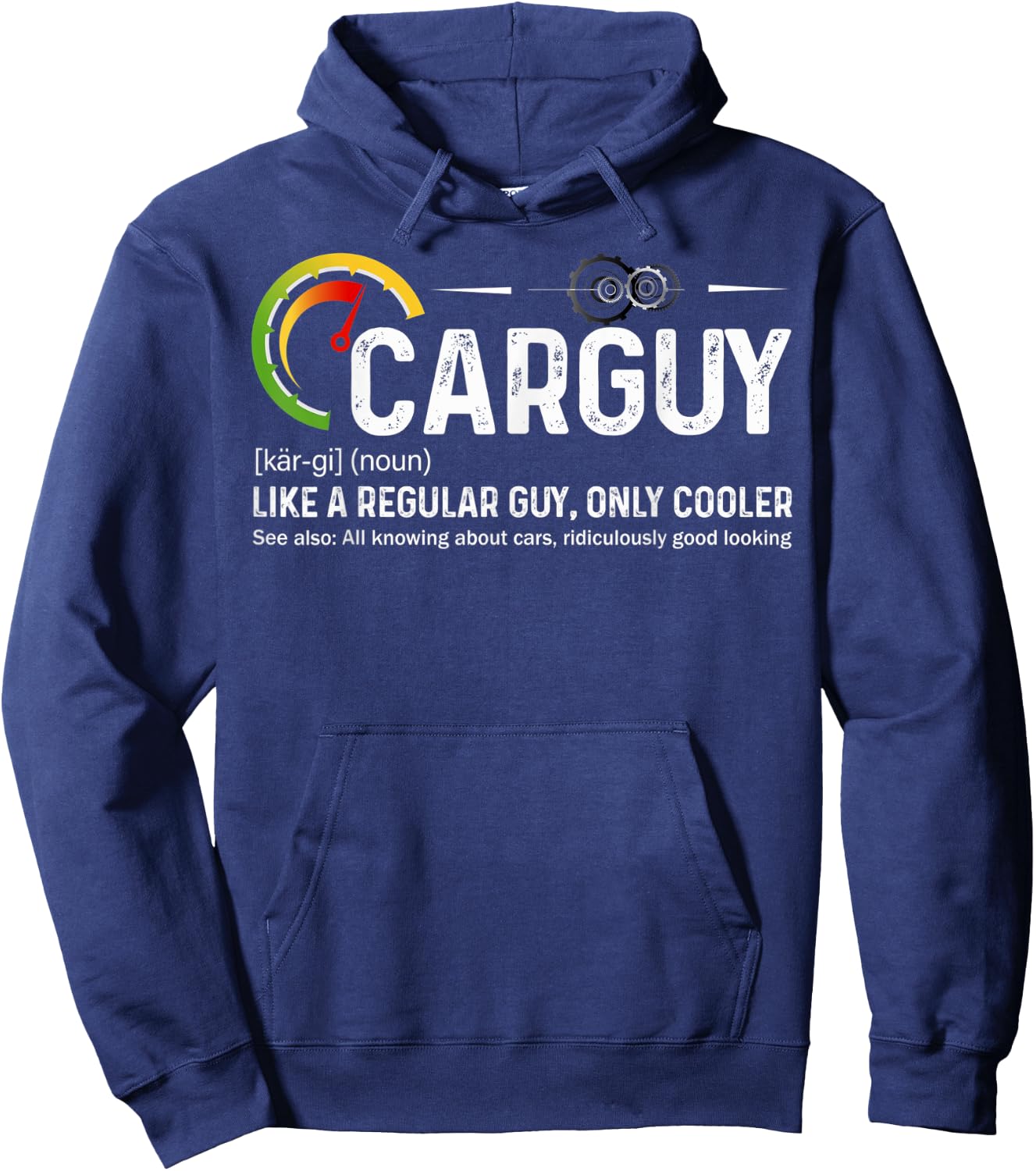 Car Guy Definition Auto Mechanic Car Lover Muscle Car Funny Hoodie - Hoodie | Navy