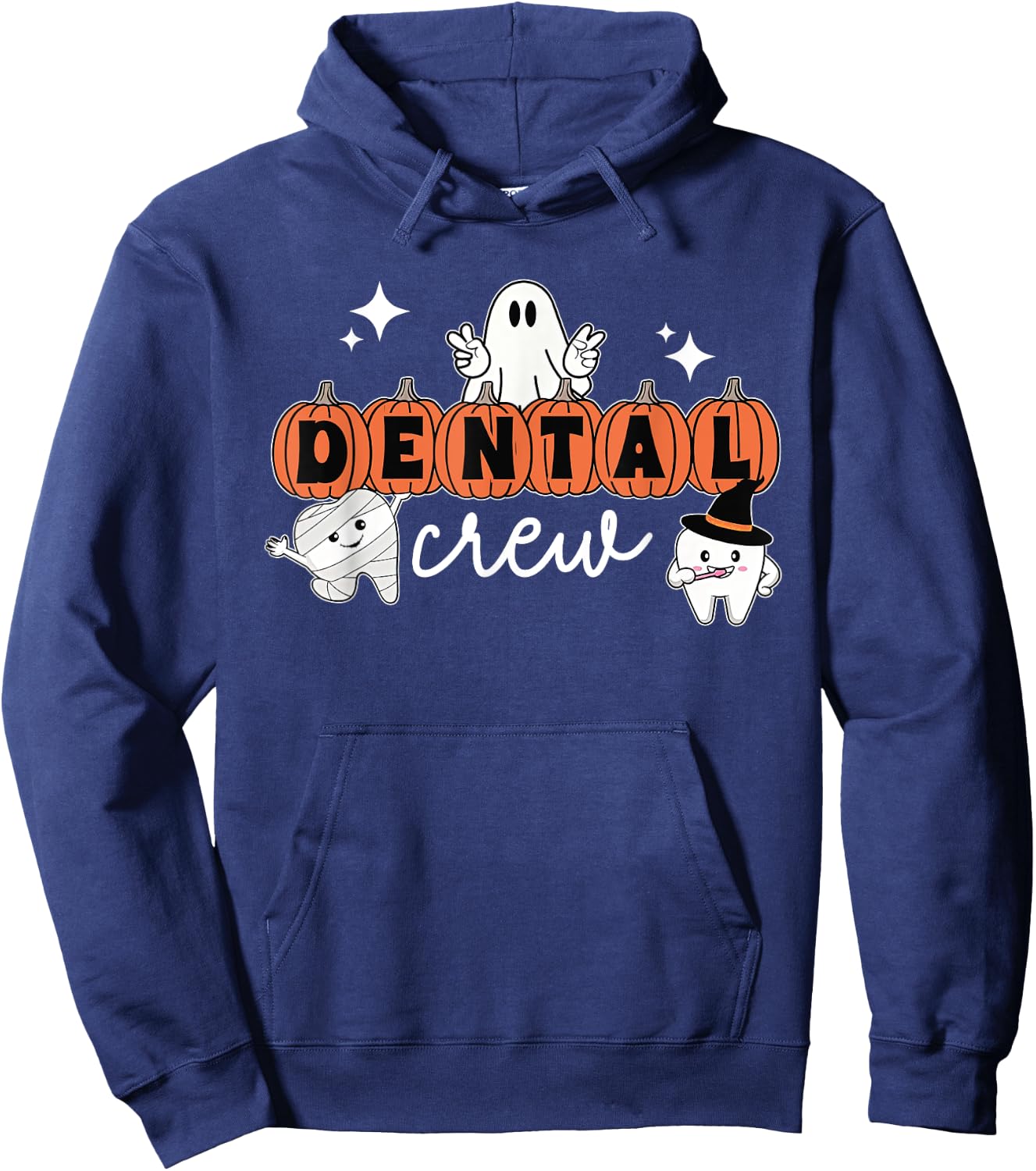 Halloween Dental Crew Pumpkin Ghost Spooky Dental Hygienist Hoodie - Hoodie | Navy