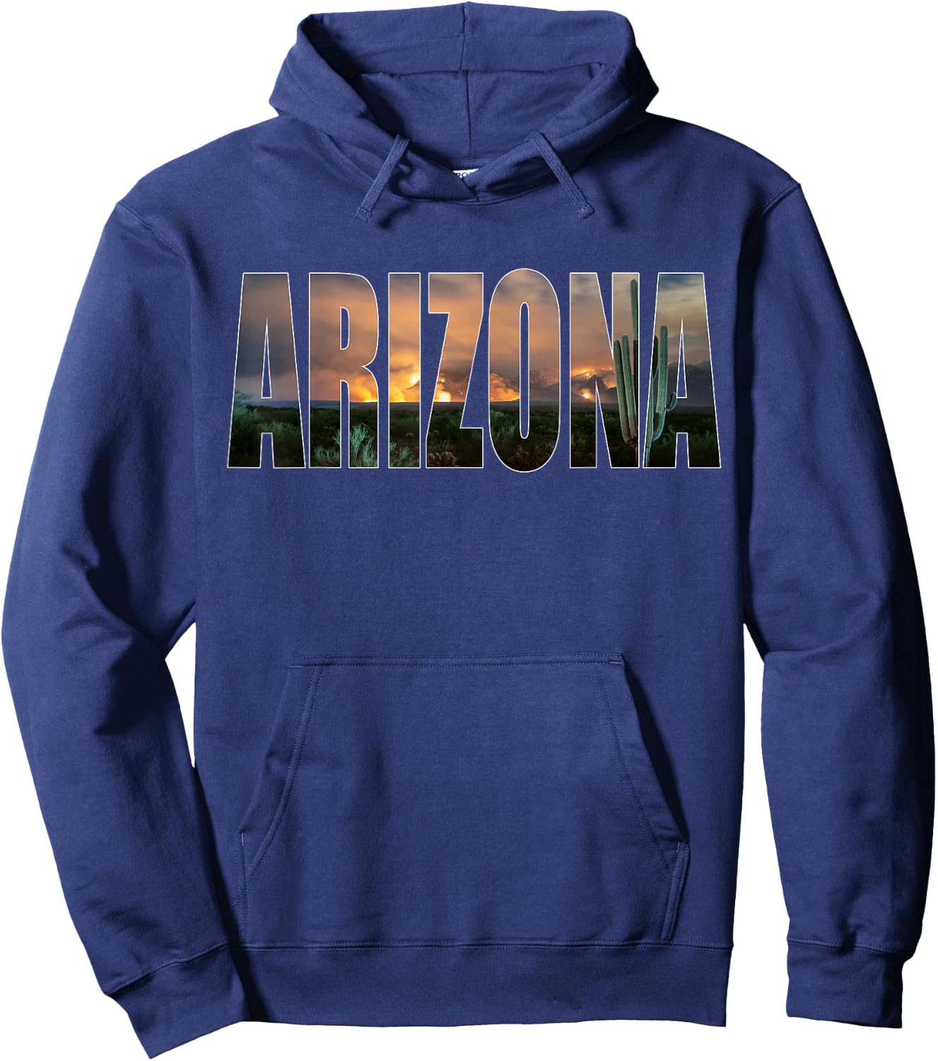 Arizona Photo Landscape Cactus Dessert Mountains Nature Hoodie - Hoodie | Navy