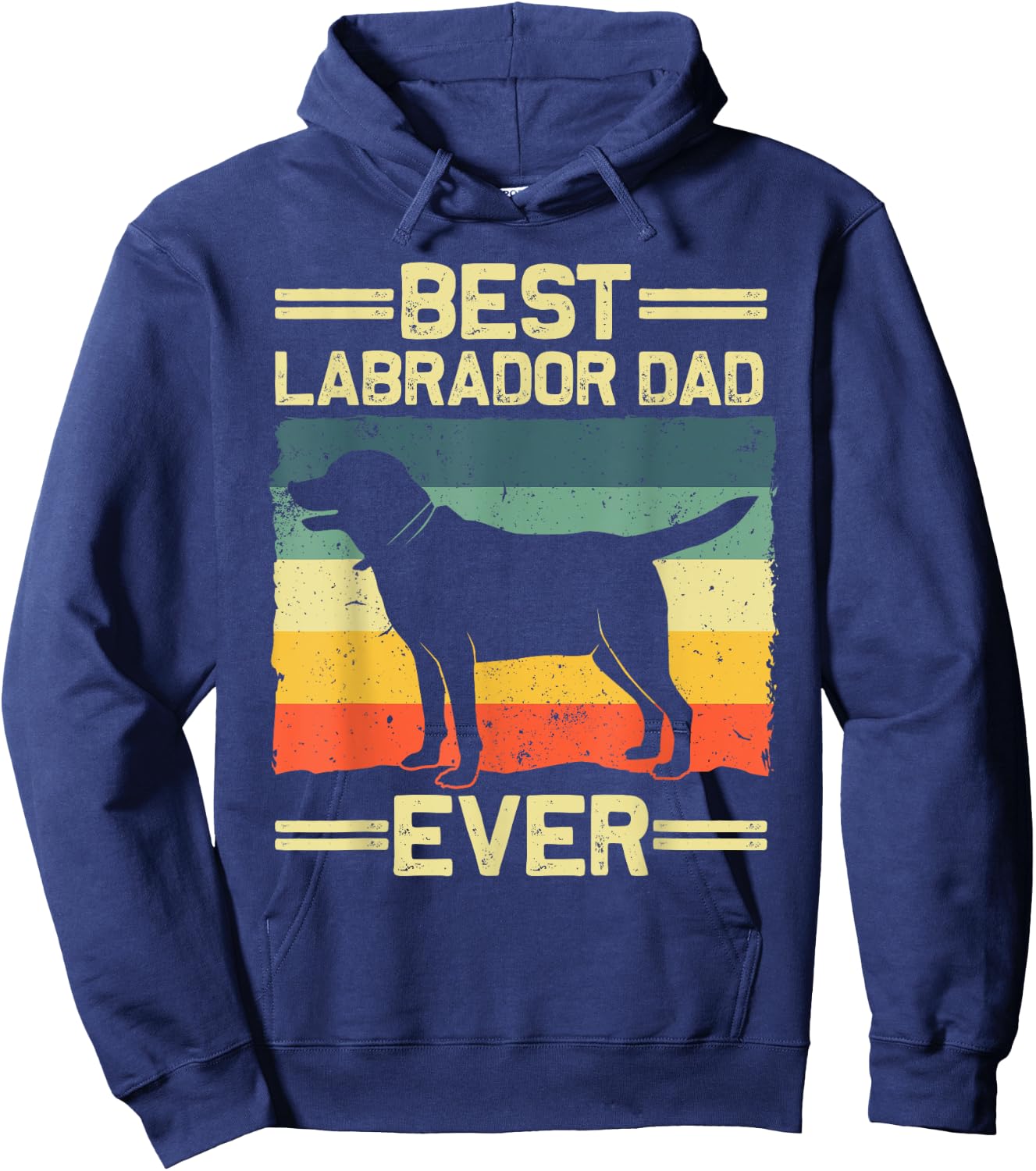 Labrador Dad Black Lab Yellow Labrador Retriever Hoodie - Hoodie | Navy