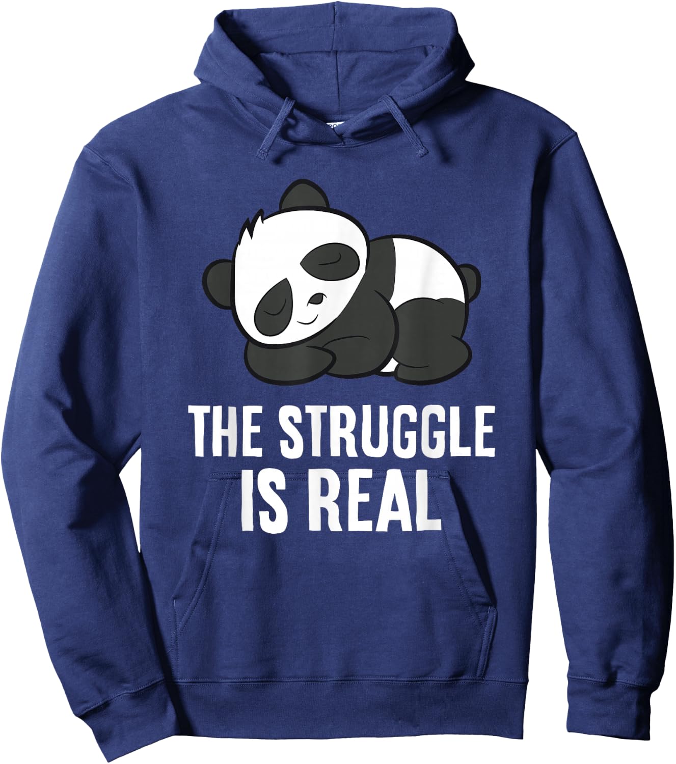 The Struggle Is Real Tired Panda Sleeping Panda Hoodie - Hoodie | Navy