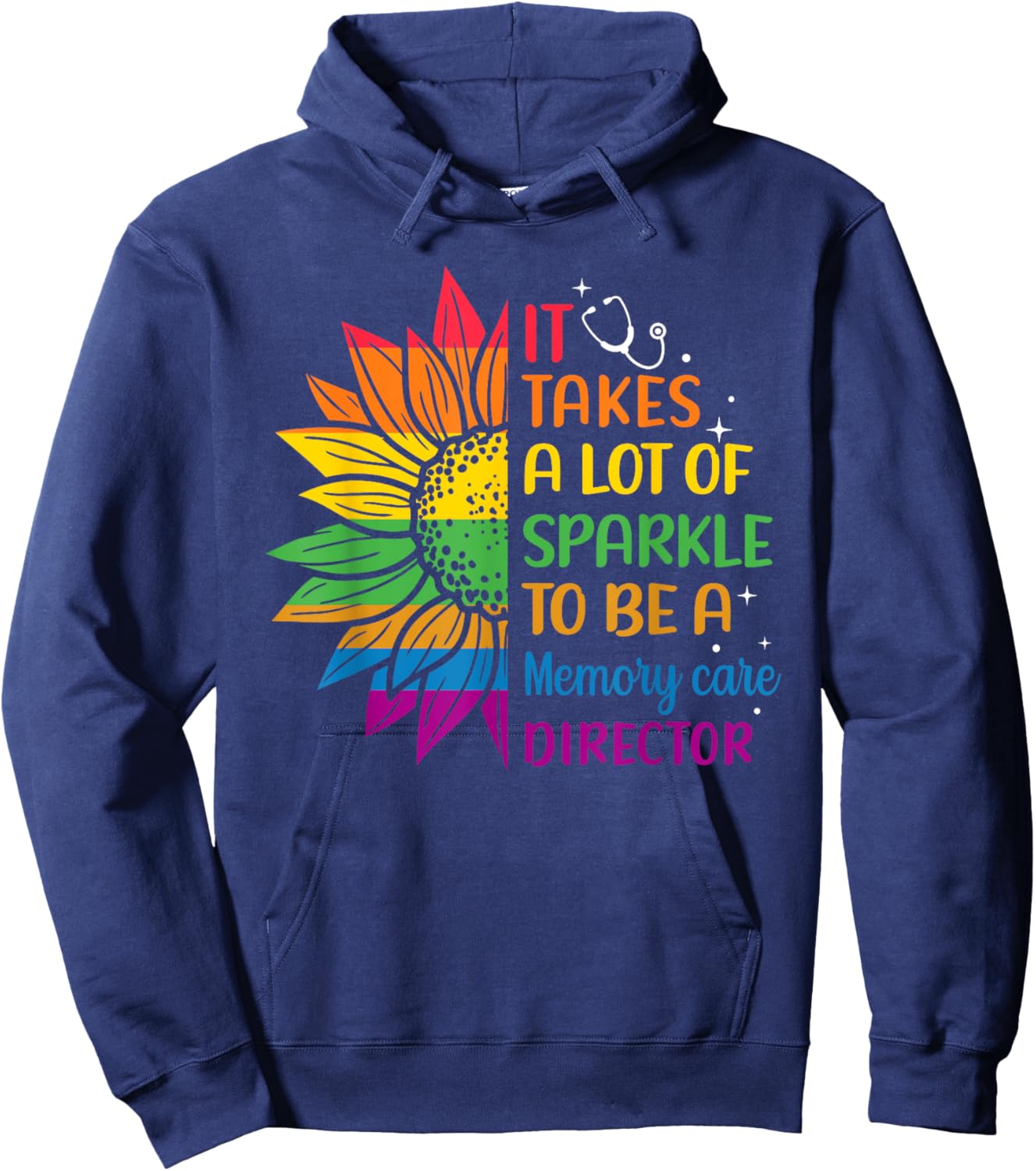 Memory Care Director Senior Nurse Worker Hoodie - Hoodie | Navy