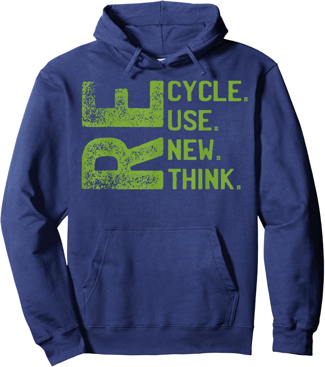 RECYCLE REUSE RENEW RETHINK Earth Day Environmental Activism Hoodie - Hoodie | Navy