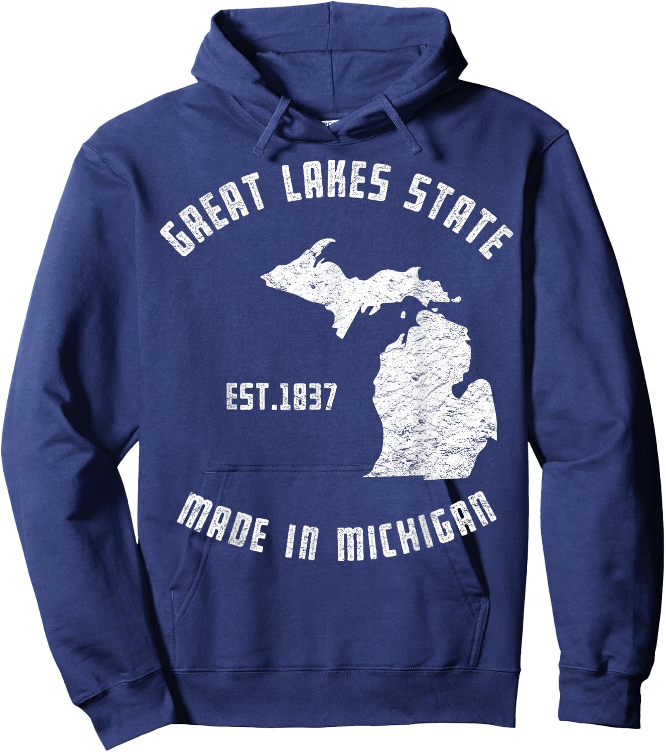 Great Lakes State Michigan Vacation Michiganian Yoopers Hoodie - Hoodie | Navy