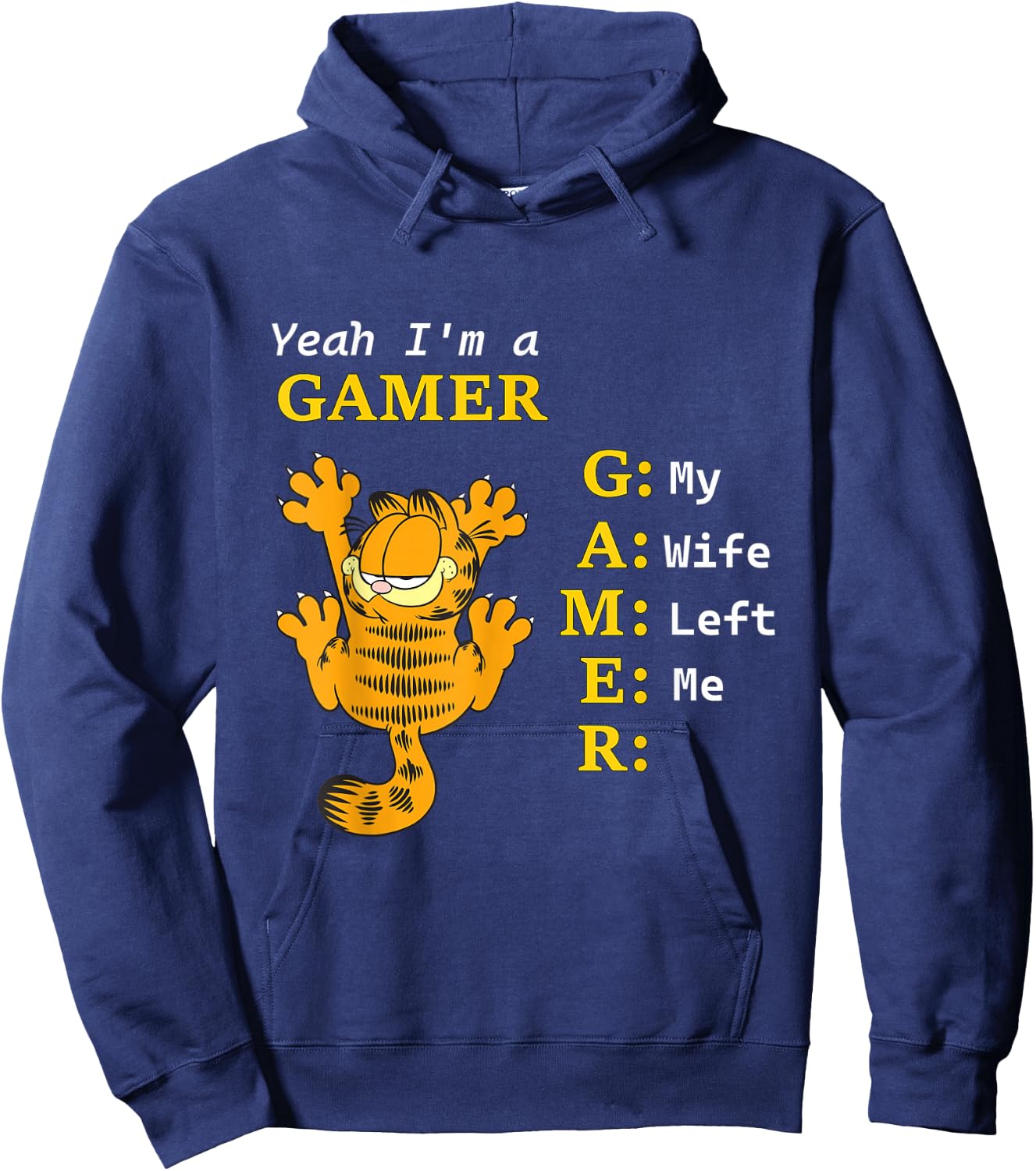yeah im a gamer Men's -Adults Black Small Classic Fit Short Sleeve Hoodie - Hoodie | Navy