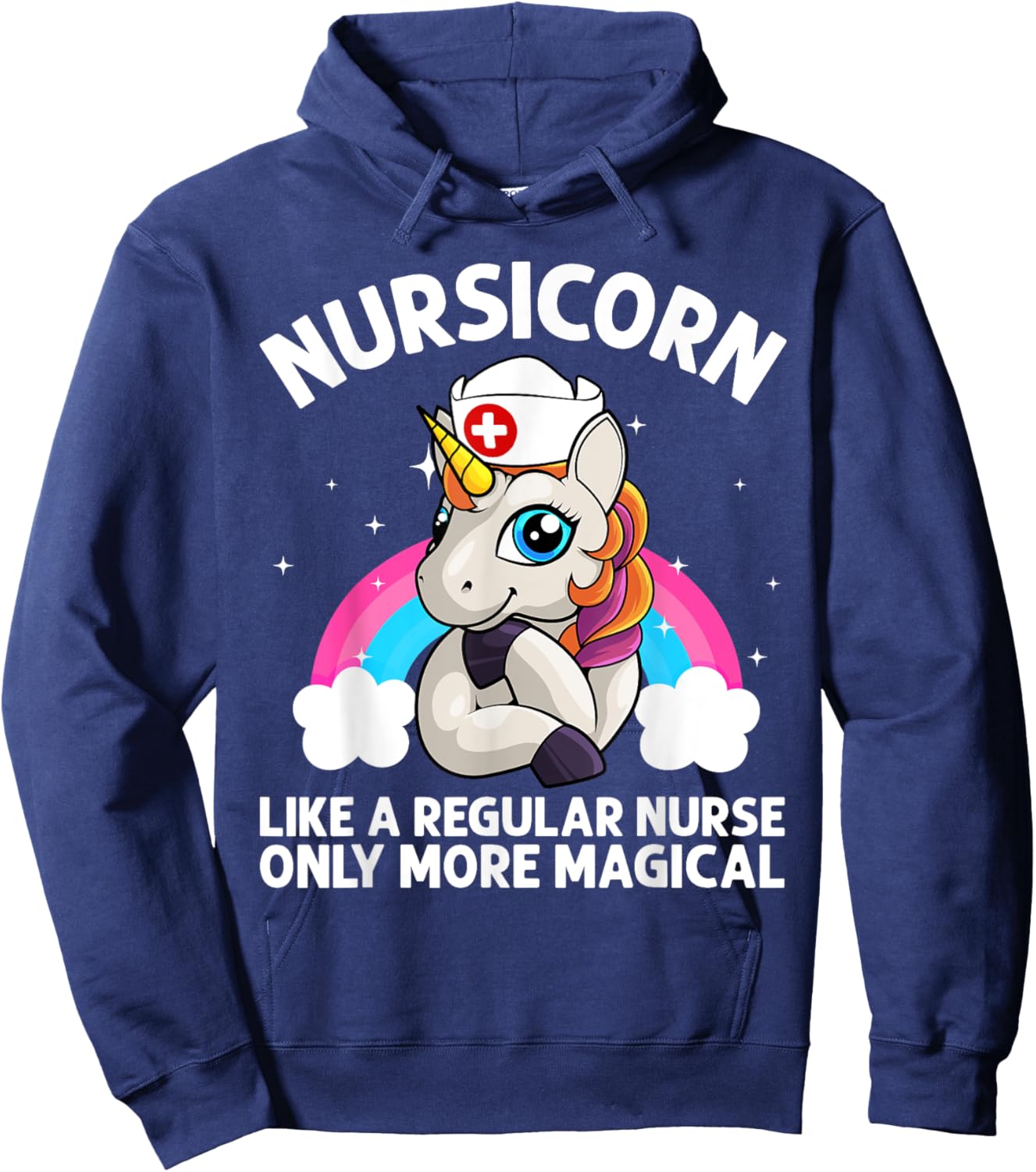 Cool Nurse Women Unicorn Medical Nurses RN Nursing Hoodie - Hoodie | Navy