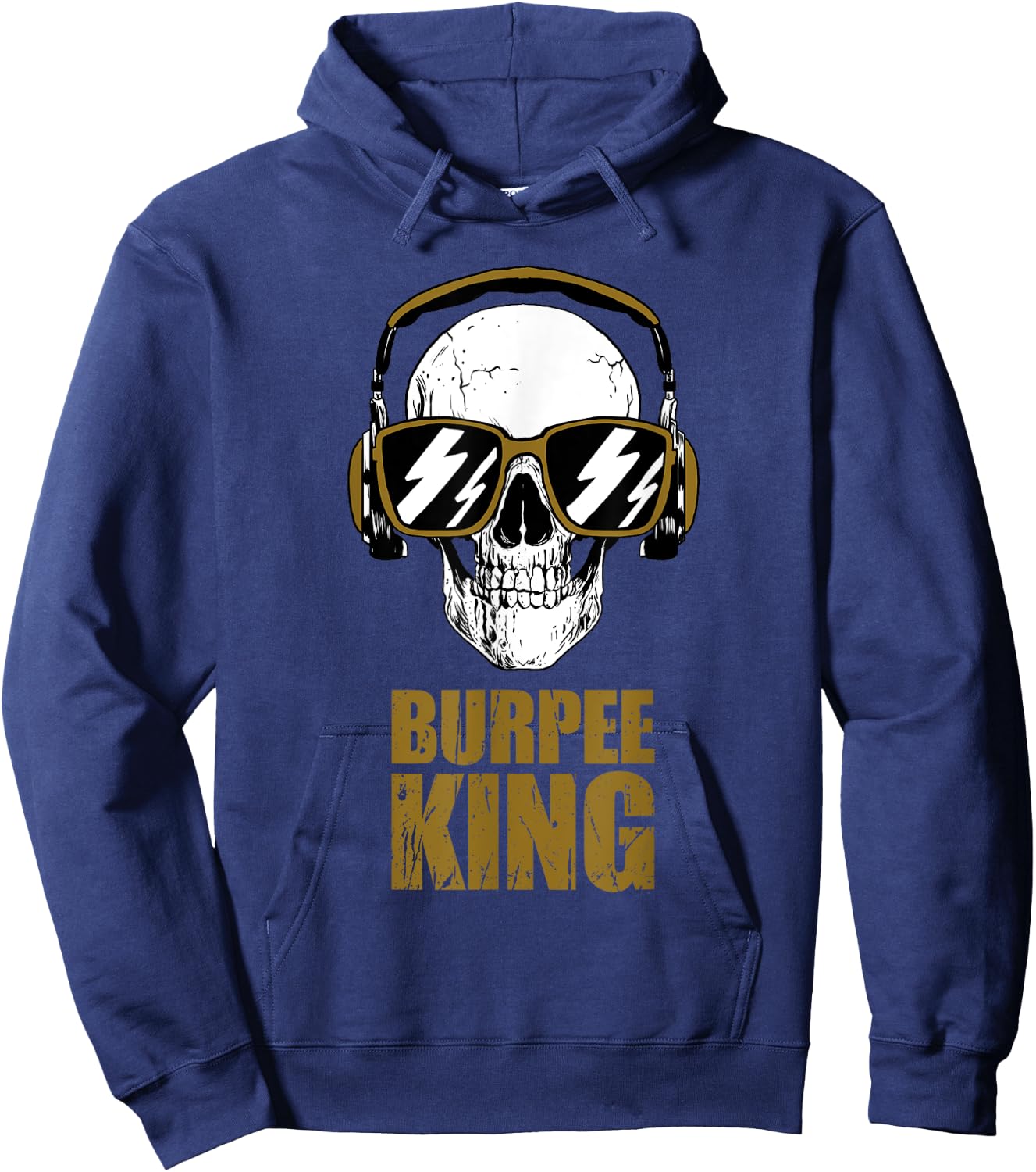 Burpee King Funny Motivational Gym Workout Hoodie - Hoodie | Navy
