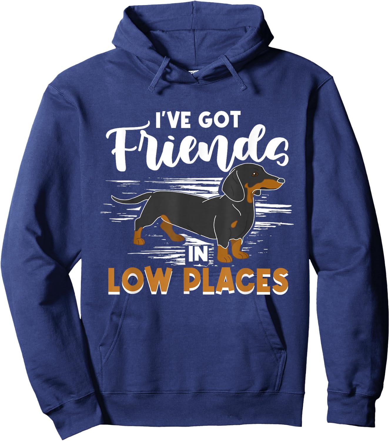 Dachshund Lover - I've Got Friends In Low Places Hoodie - Hoodie | Navy