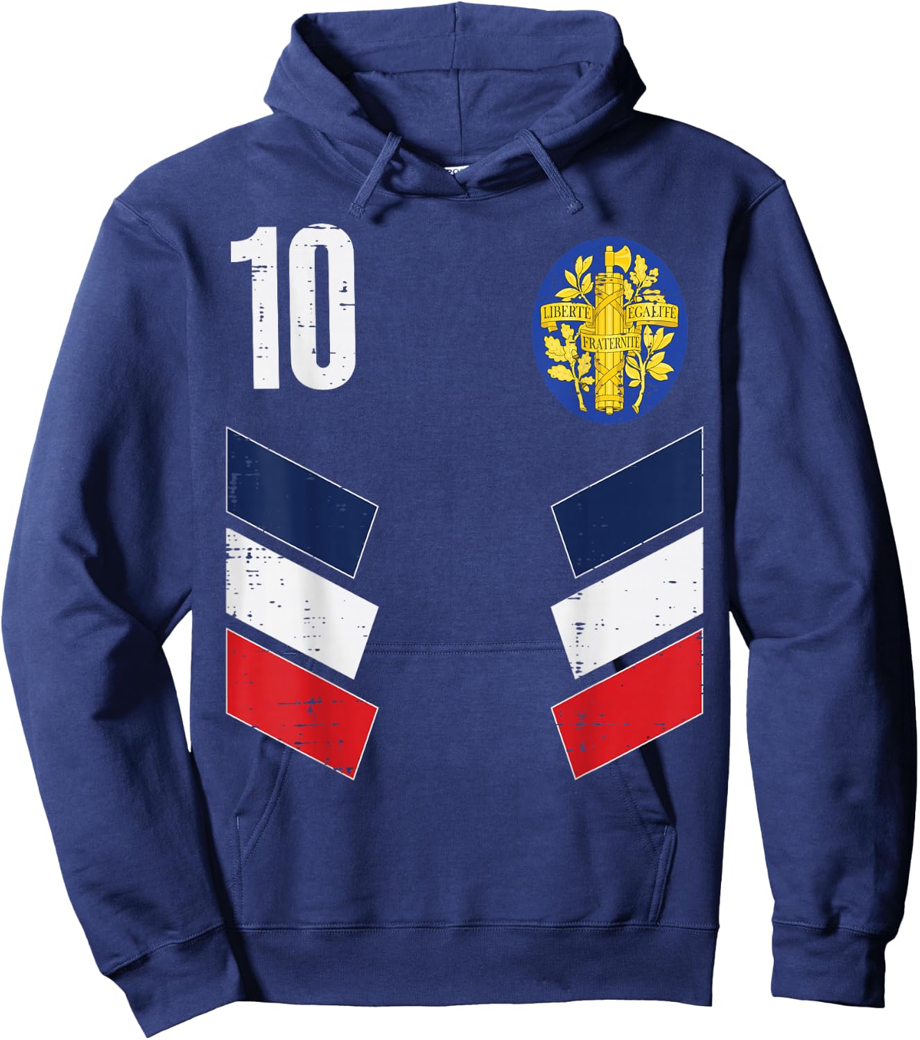 France Number 10 French Soccer Men Women Boys Girls Kids Hoodie - Hoodie | Navy