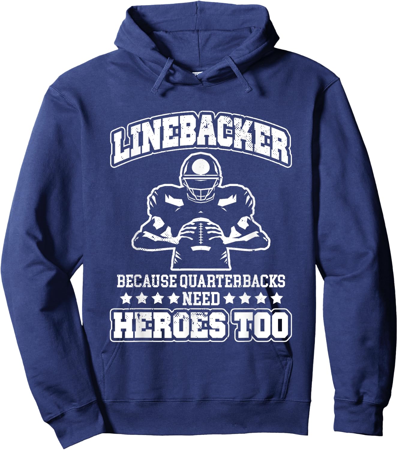 Funny Football Linebacker Saying Football Player Practice Hoodie - Hoodie | Navy