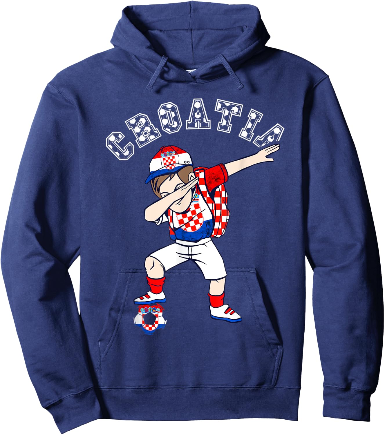 Croatian Soccer Team Dabbing Boy Croatia Croatian Pride Hoodie - Hoodie | Navy