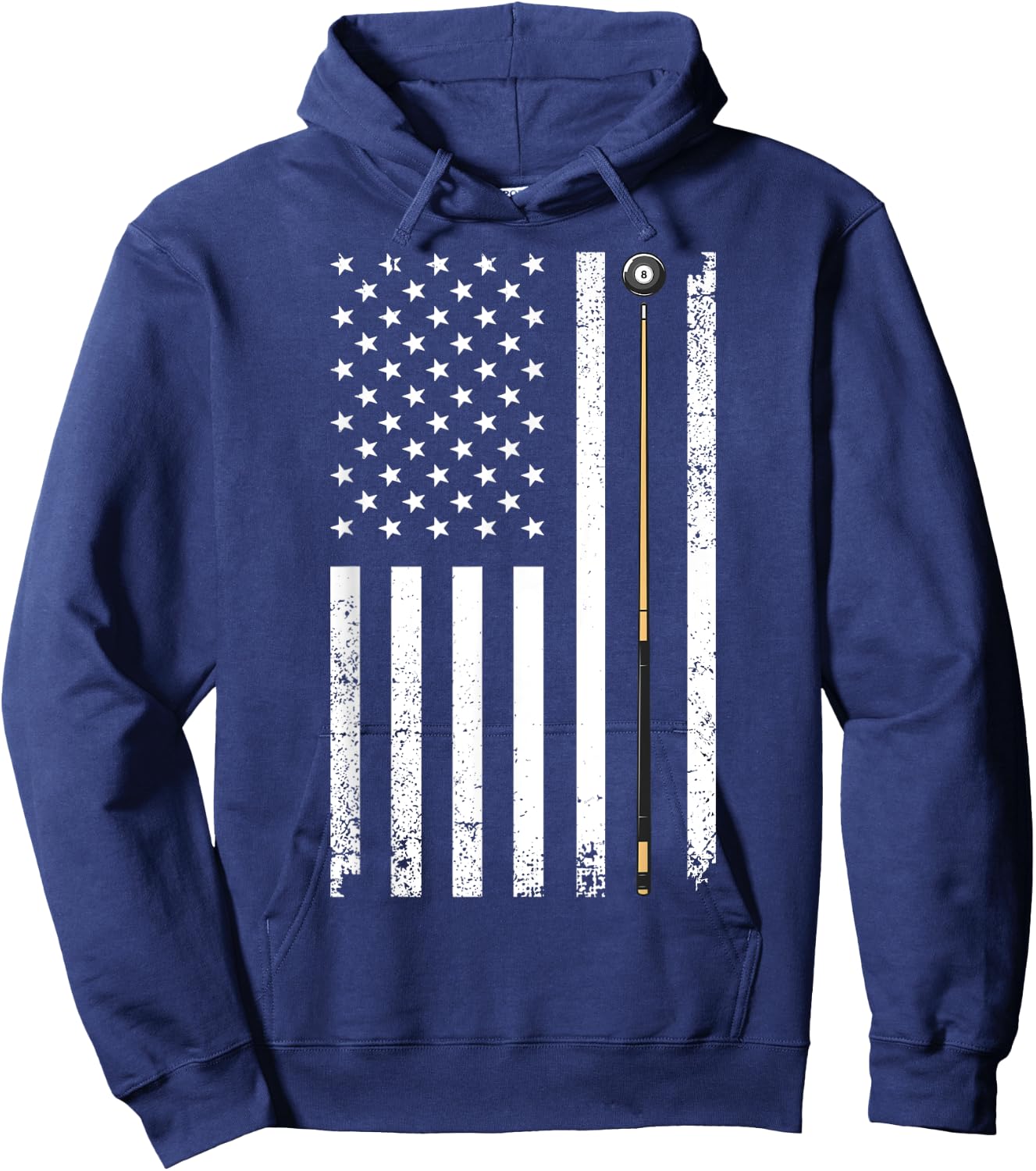 Funny US Flag Billiards Design Women Billiard Player Hoodie - Hoodie | Navy