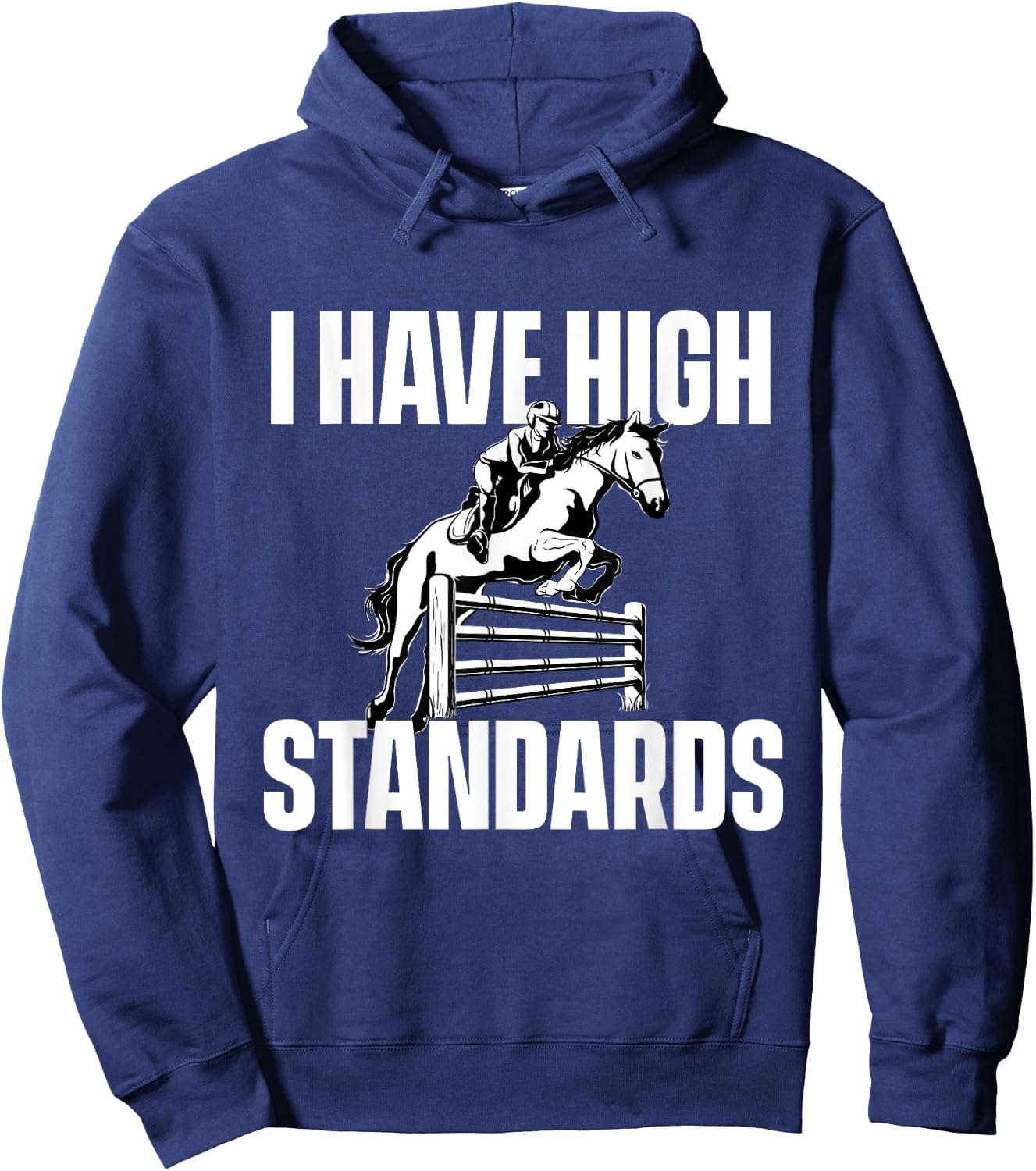 I Have High Standards - Horses Horseman Equestrian Riding Hoodie - Hoodie | Navy