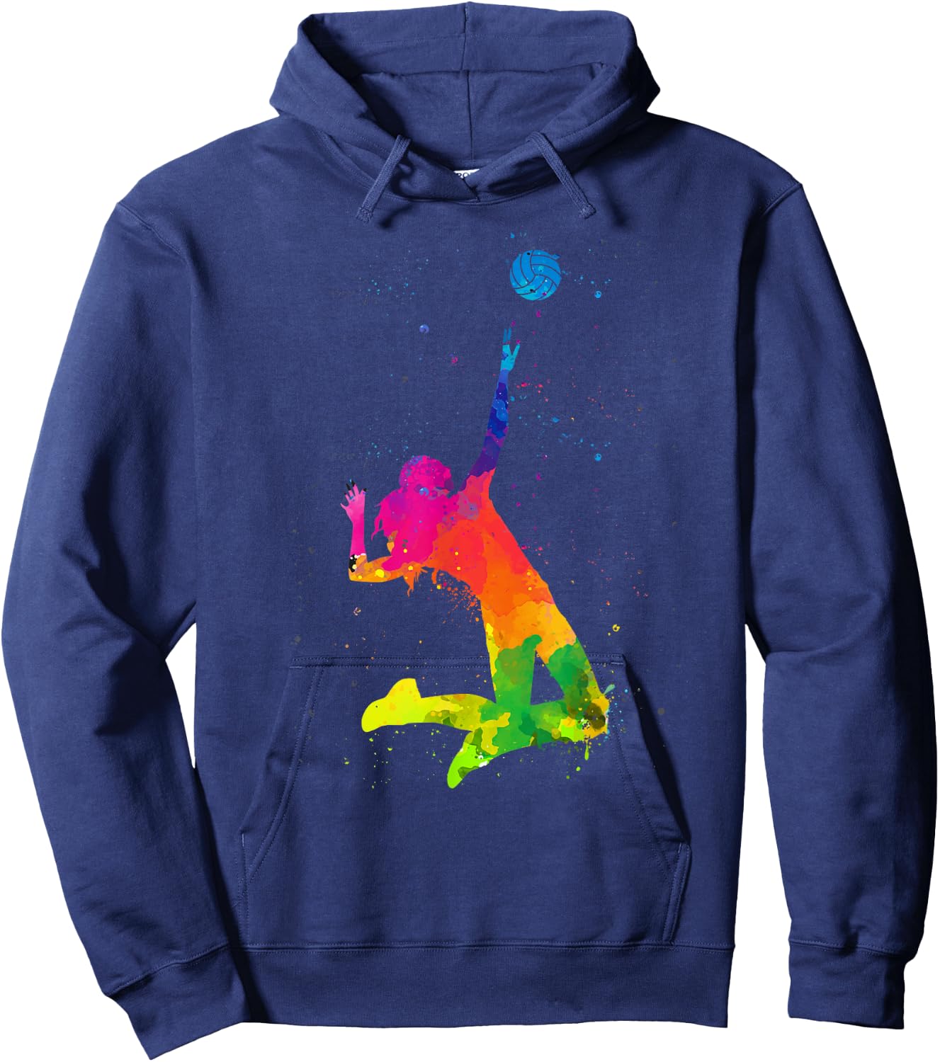 Funny Volleyball Art Men Boy Girl Volleyball Lover Hoodie - Hoodie | Navy
