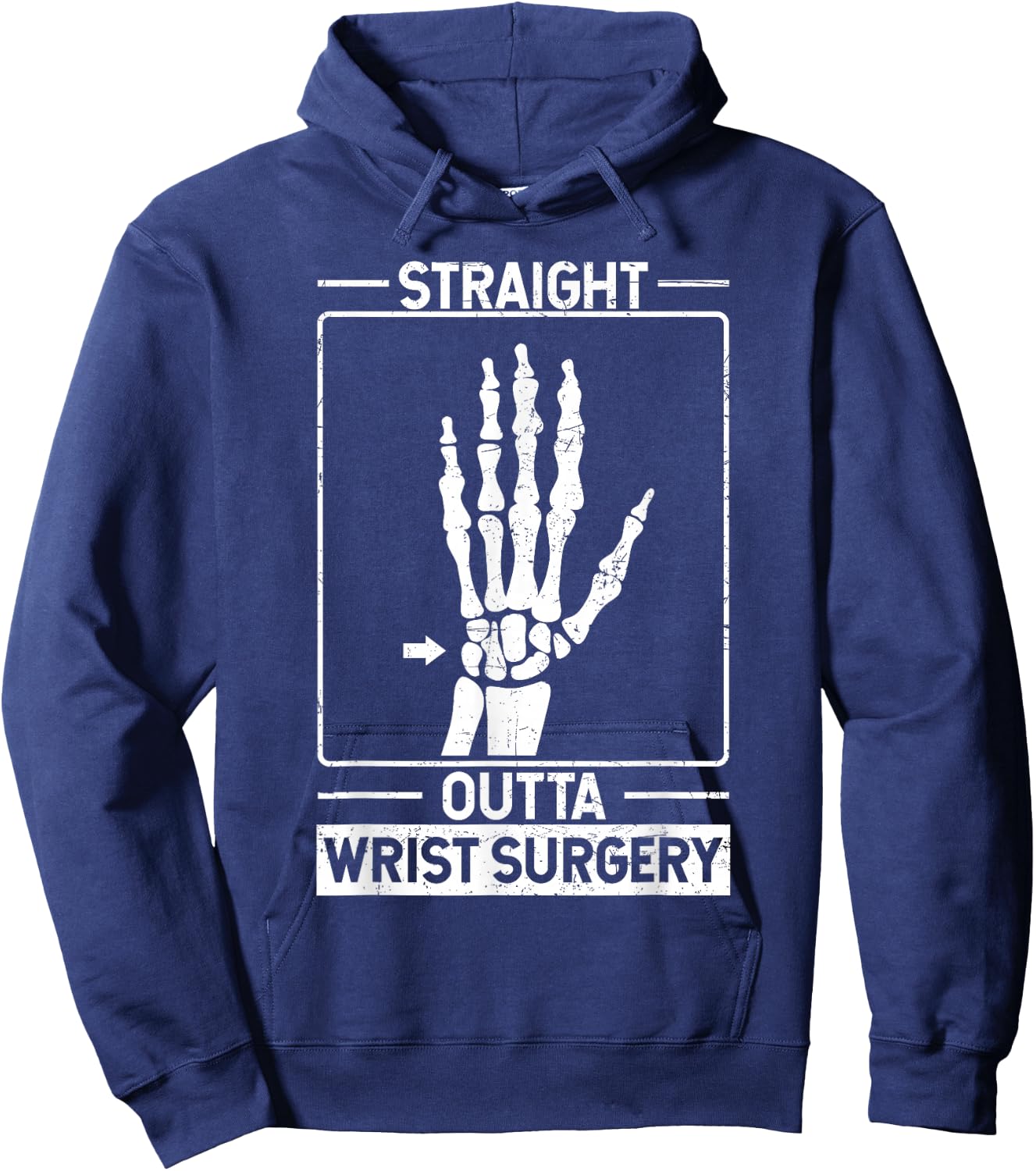 Straight Outta Wrist Surgery Hoodie - Hoodie | Navy