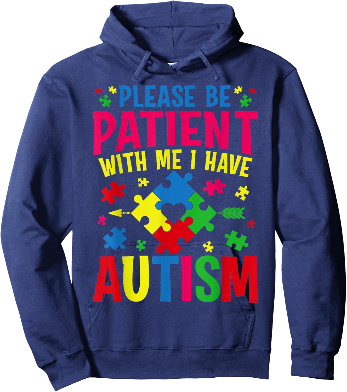 I Have Autism Awareness Autistic Child Kids Toddler Boys Hoodie - Hoodie | Navy