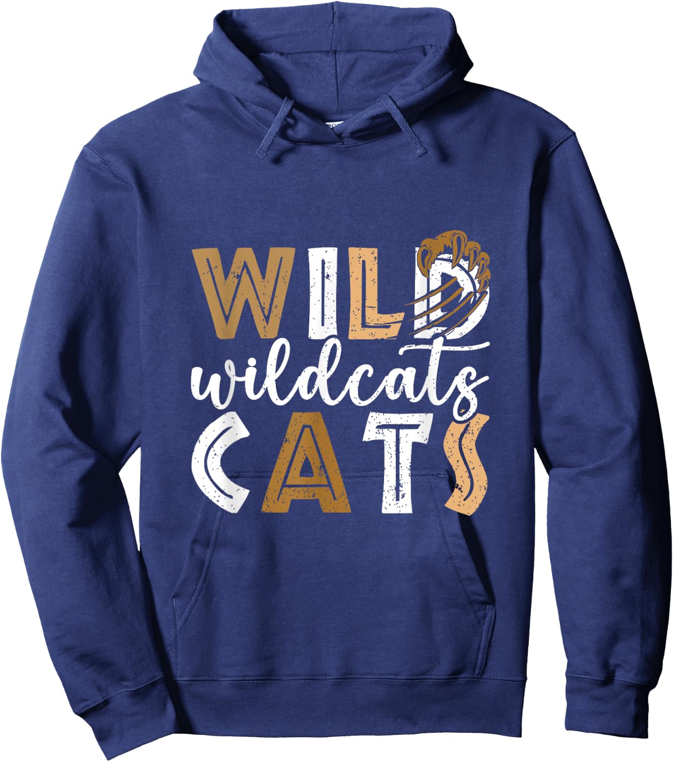 Wildcat Colorful School Spirit Wildlife Animal Cat Lover Hoodie - Hoodie | Navy