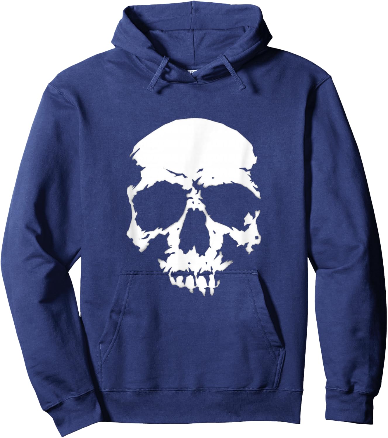 Realistic skull, skull , rice teeth, biker rocker Hoodie - Hoodie | Navy