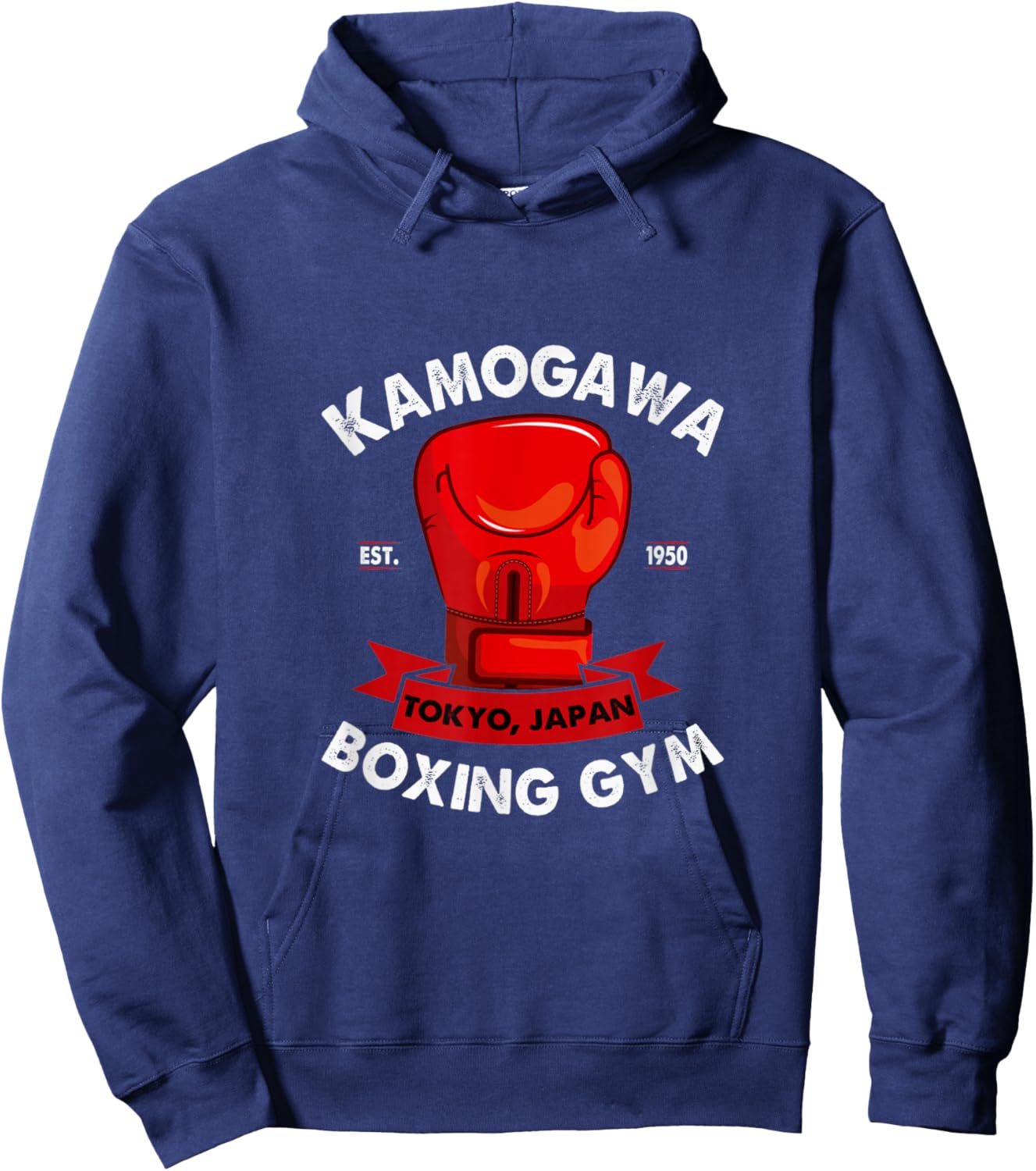 KBG(Kamogawa) Boxing Gym Tokyo, Japan Est 1950 Boxing Gloves Hoodie - Hoodie | Navy