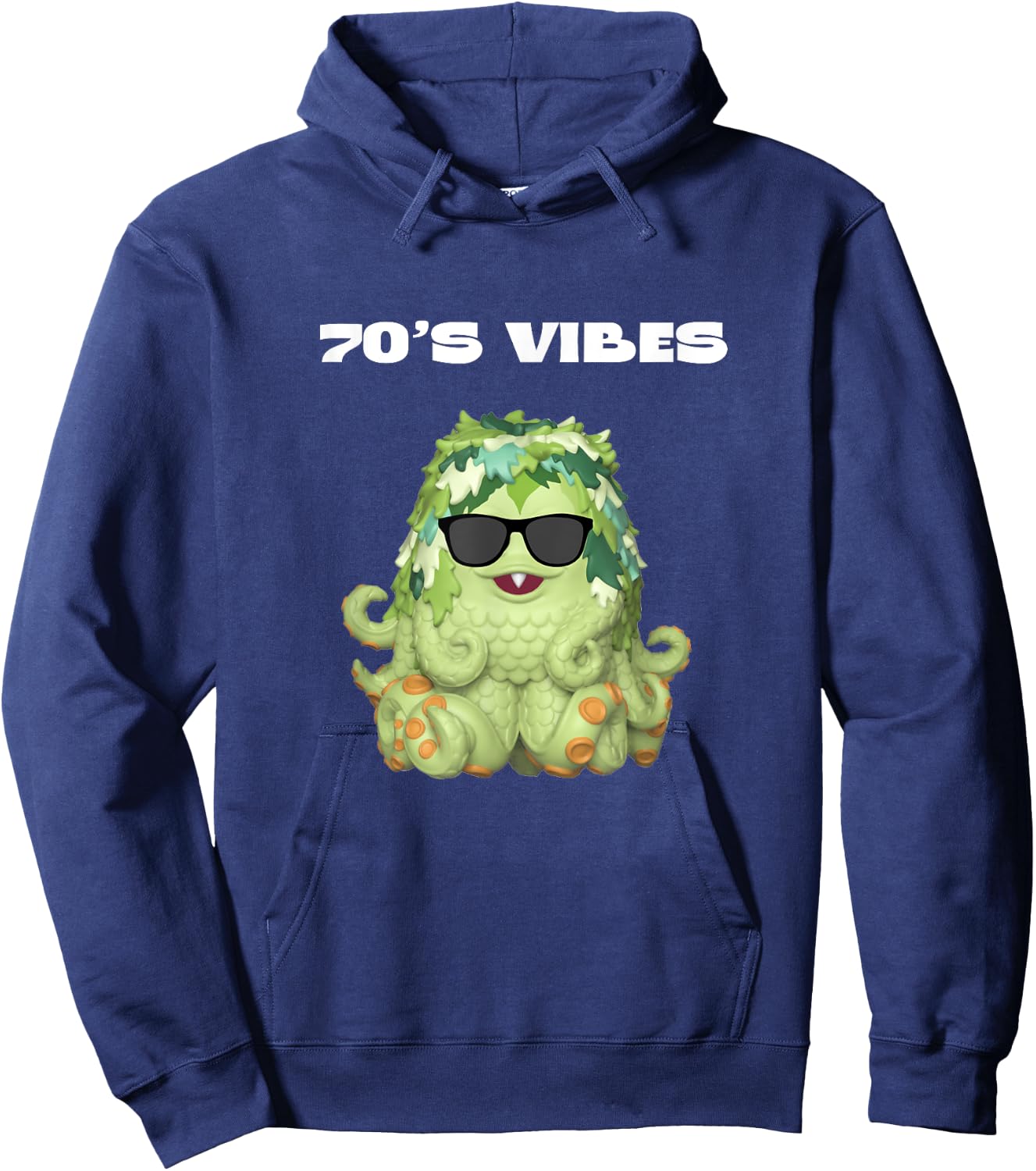 Funny 70s Vibes Monster Cool Sea Beach Novelty Men Women Hoodie - Hoodie | Navy