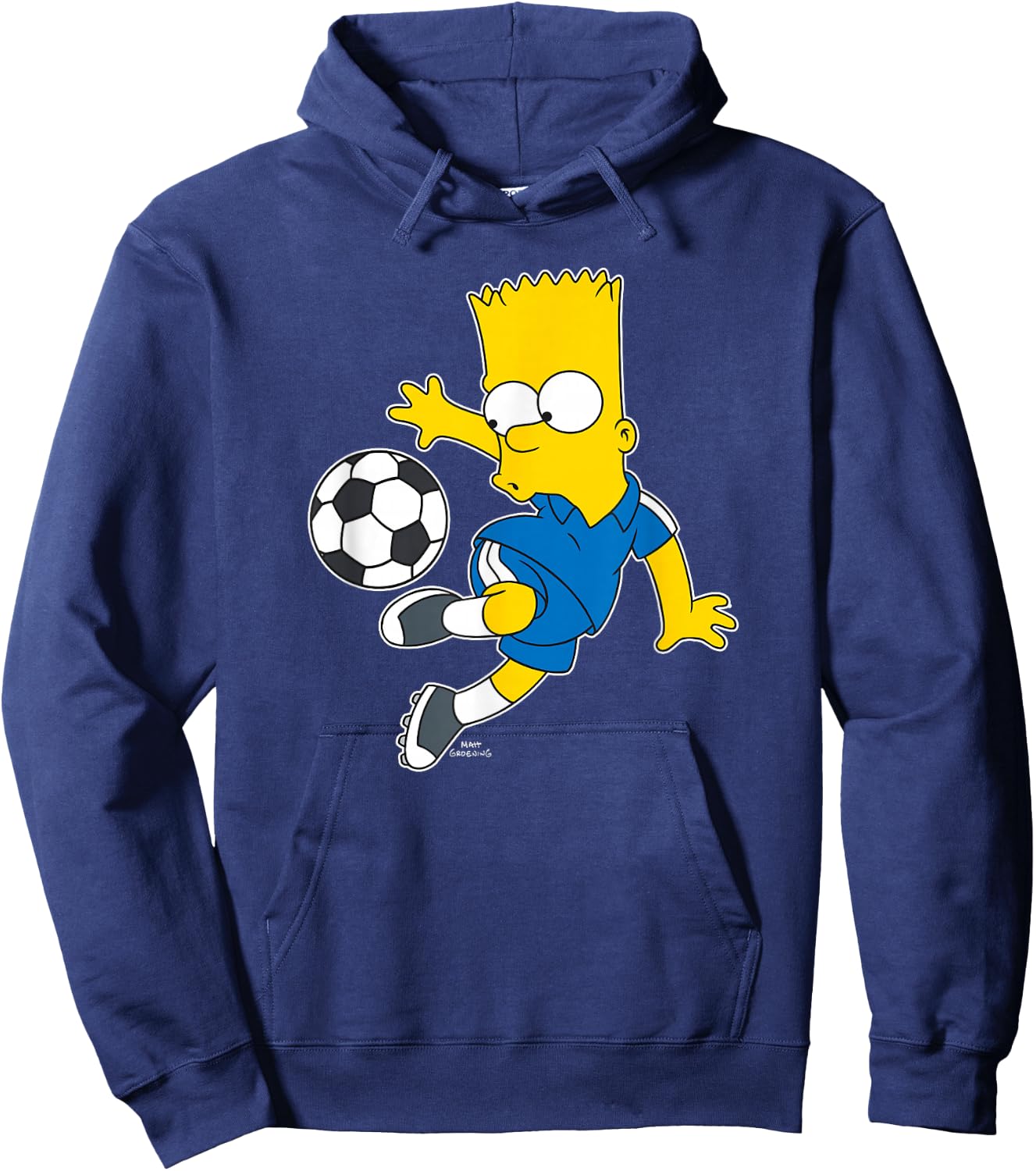 The Simpsons Bart Simpson Soccer Ball Kick Up Hoodie - Hoodie | Navy