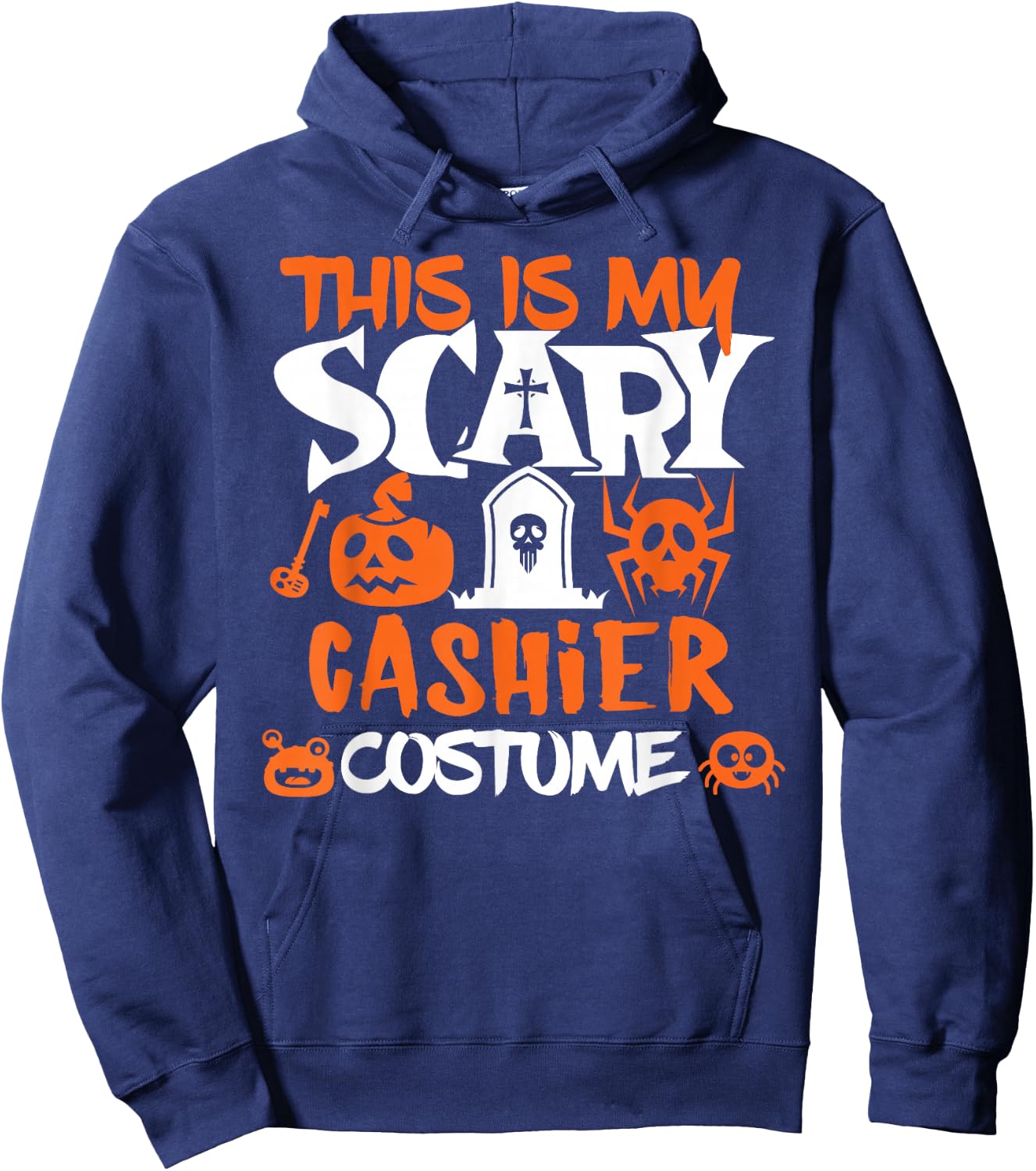 Cashier Halloween Shirt Costume Funny Men Women Hoodie - Hoodie | Navy
