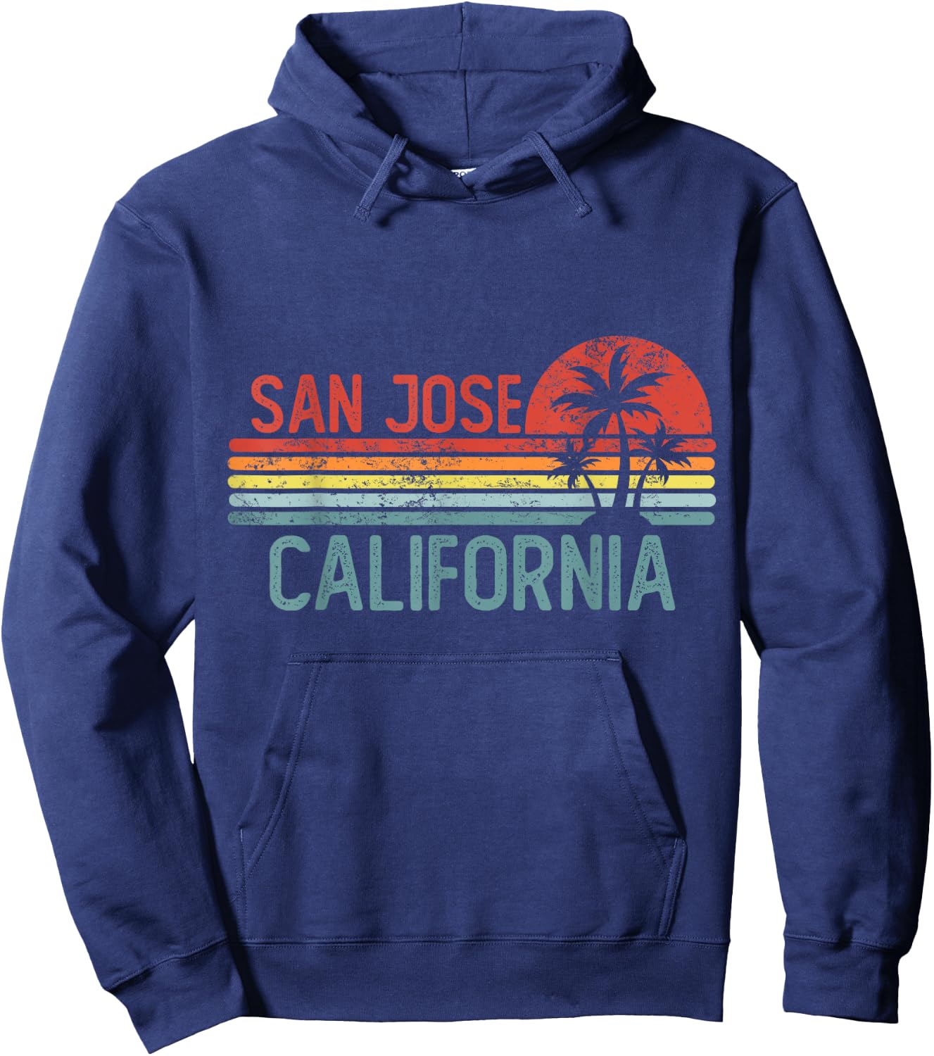 San Jose California Funny USA City Trip Home Roots Hoodie - Hoodie | Navy