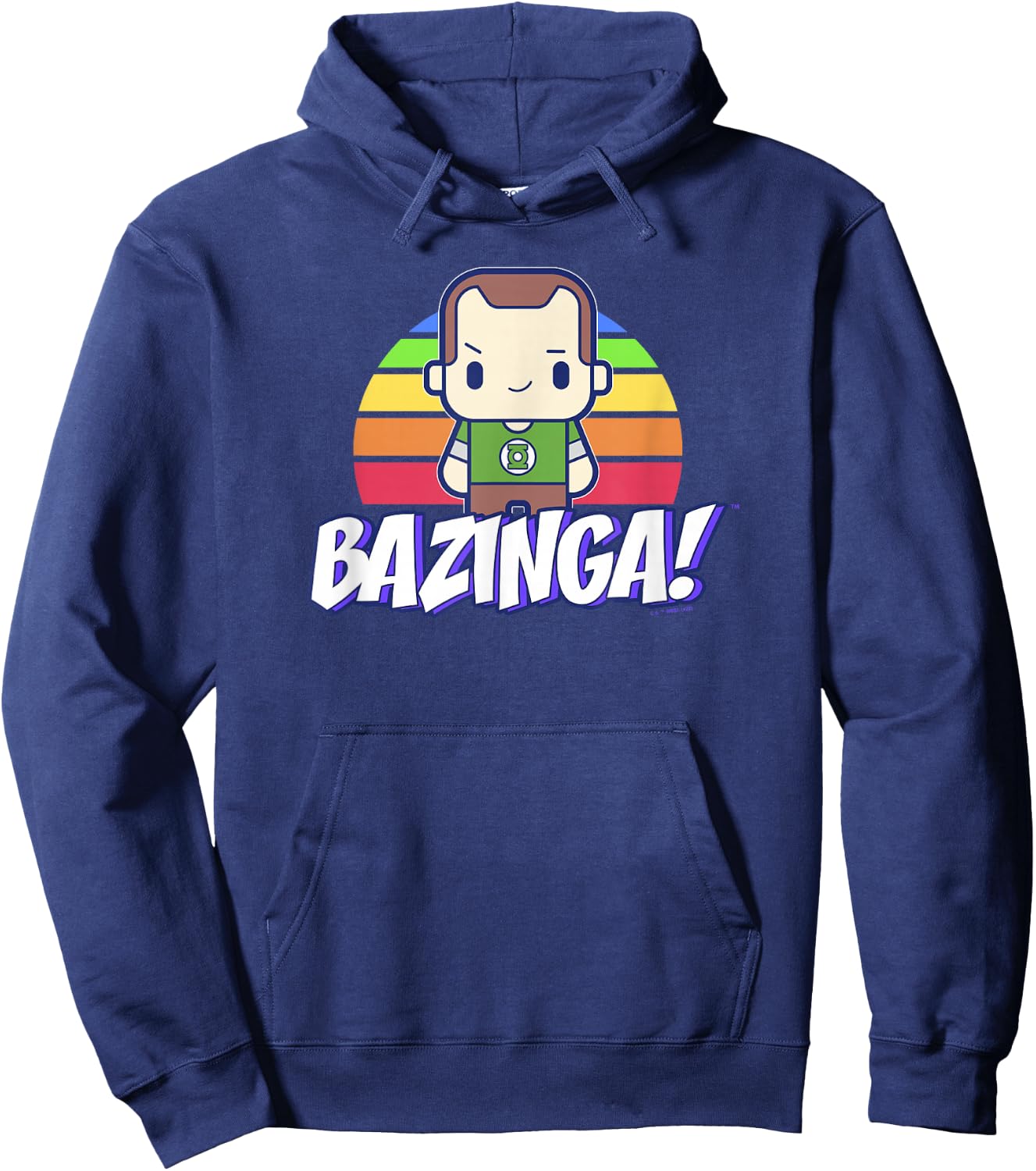 The Big Bang Theory Sheldon Rainbow Bazinga Hoodie - Hoodie | Navy