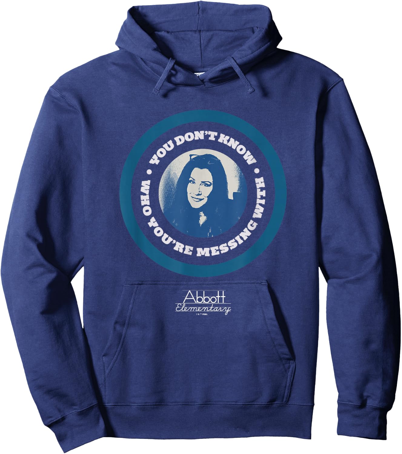Abbott Elementary Melissa Don't Know Who You're Messing With Hoodie - Hoodie | Navy