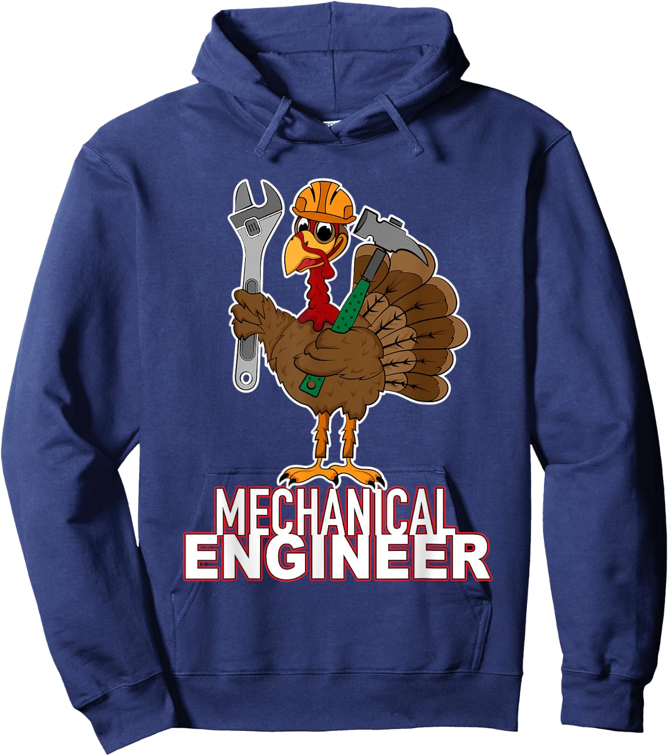 Mechanical Engineer Thanksgiving Turkey Mechanical Engineer Hoodie - Hoodie | Navy