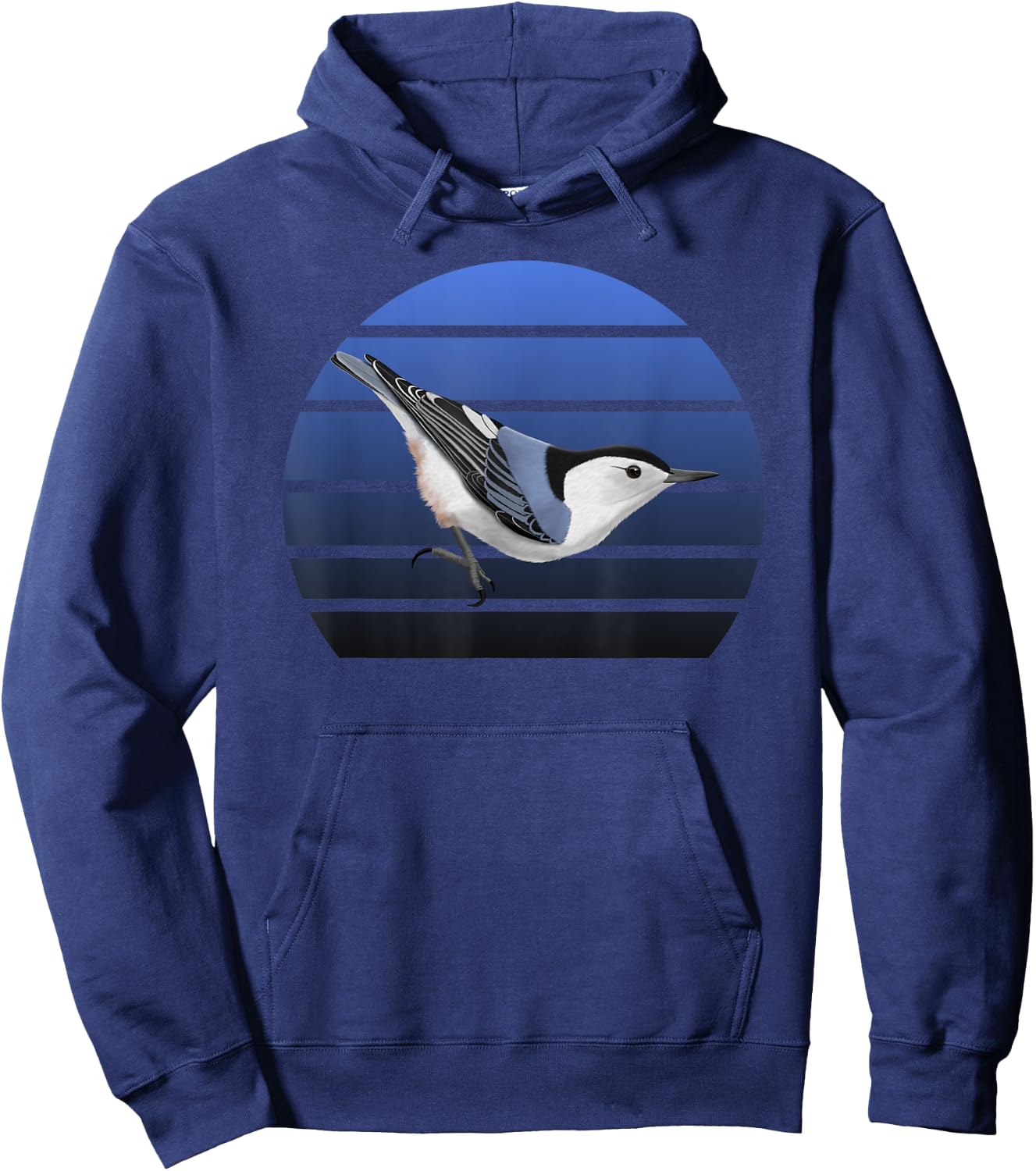jz.birds White-Breasted Nuthatch Bird Birdlover Birdwatcher Biologist Hoodie - Hoodie | Navy