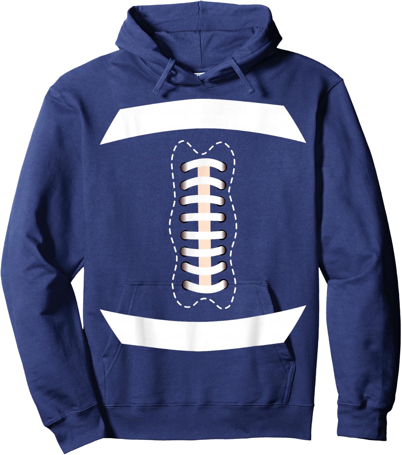 American Football Ball Lace Costume Thanksgiving Football Hoodie - Hoodie | Navy