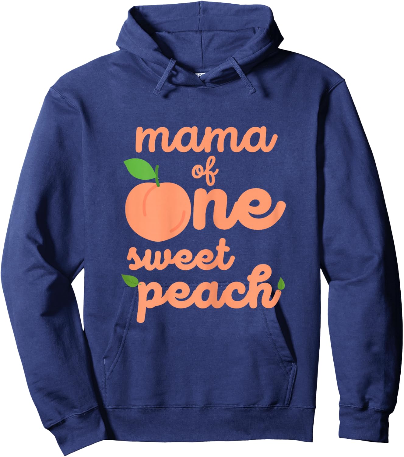 Mama Mom First Birthday One Sweet Peach Bday Family Matching Hoodie - Hoodie | Navy