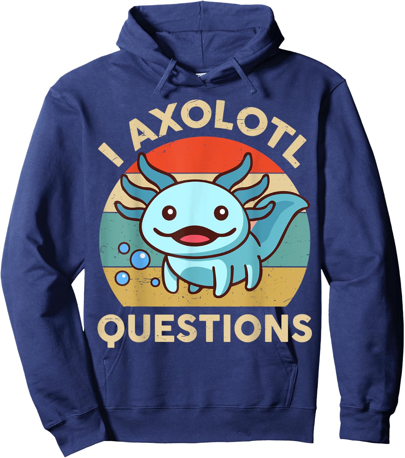 Funny I Axolotl Question Kids Hoodie - Hoodie | Navy