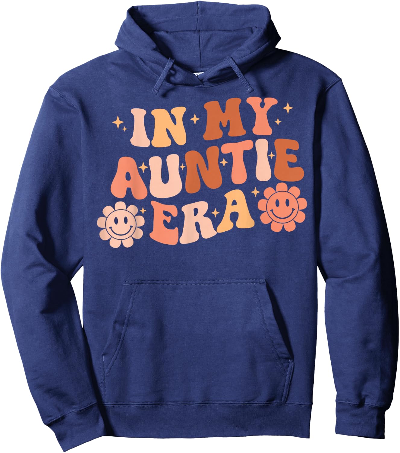 In My Auntie Era niece nephew matching Groovy Hoodie - Hoodie | Navy