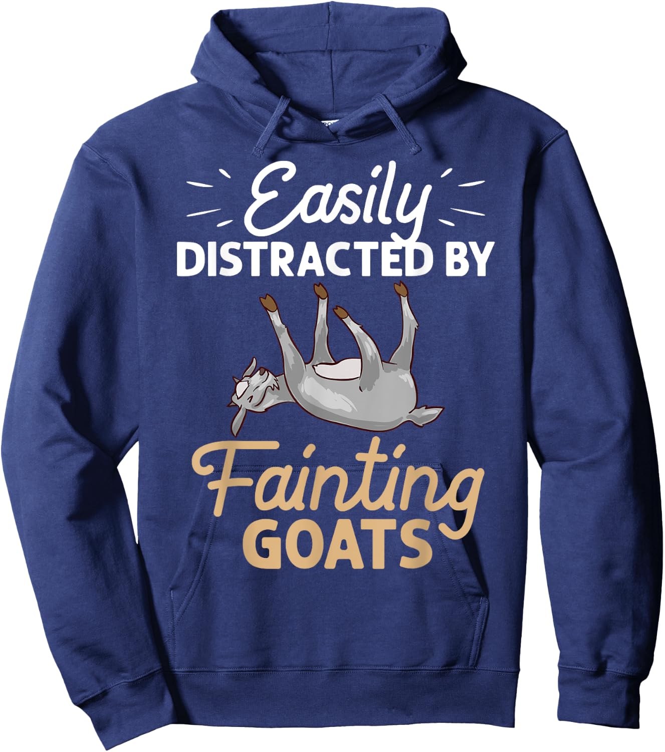 Fainting Goat Funny Tennessee Myotonic Goats Hoodie - Hoodie | Navy