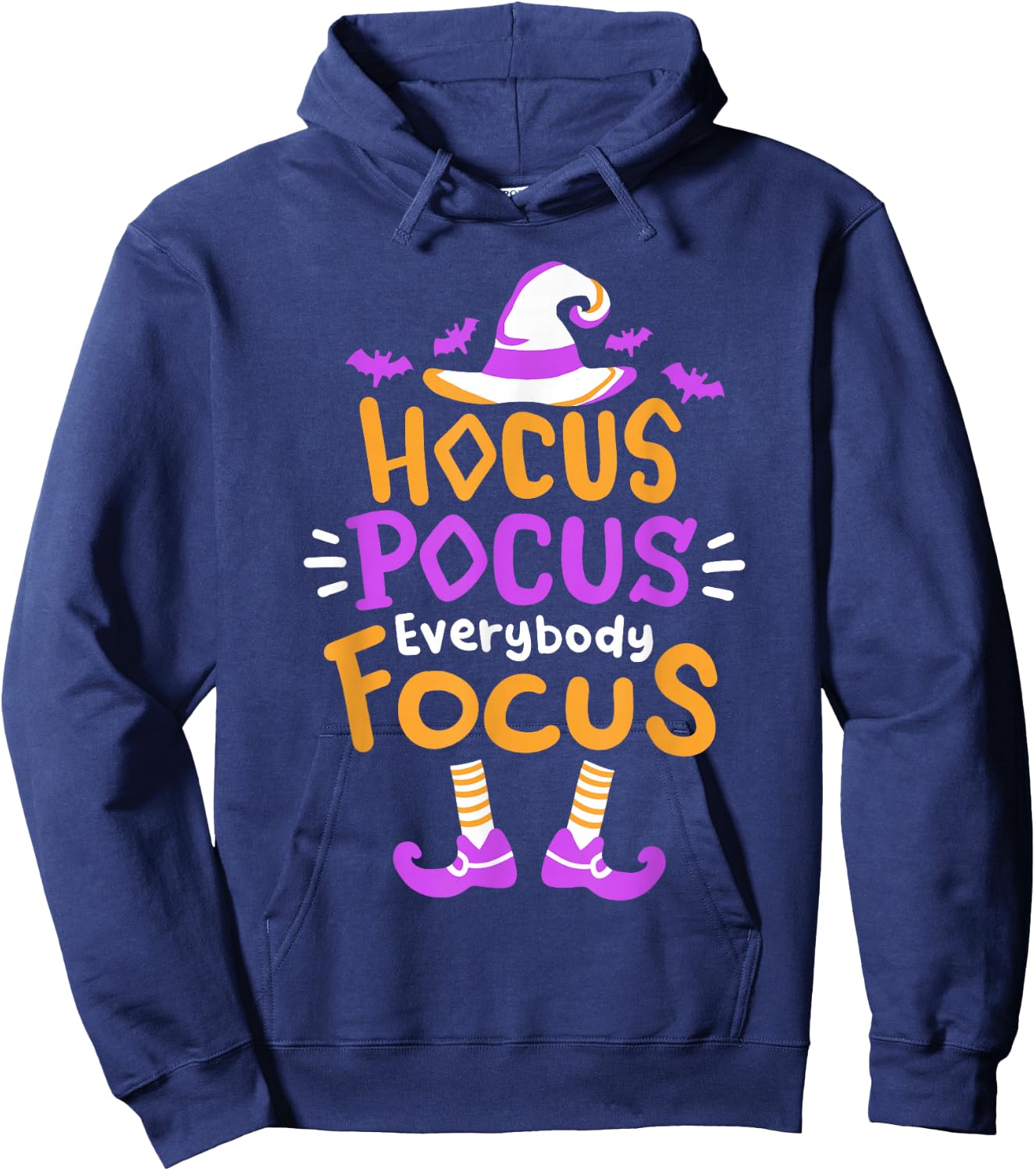 Hocus Pocus Everybody Focus Funny Halloween Costume Teachers Hoodie - Hoodie | Navy