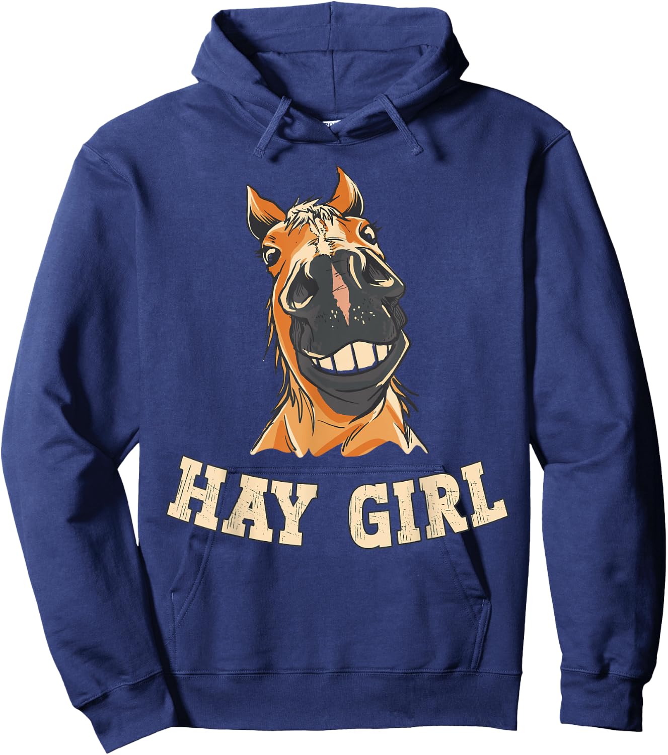 Horse Rider Funny Equestrian Men's Black Funny Horse Hoodie - Hoodie | Navy